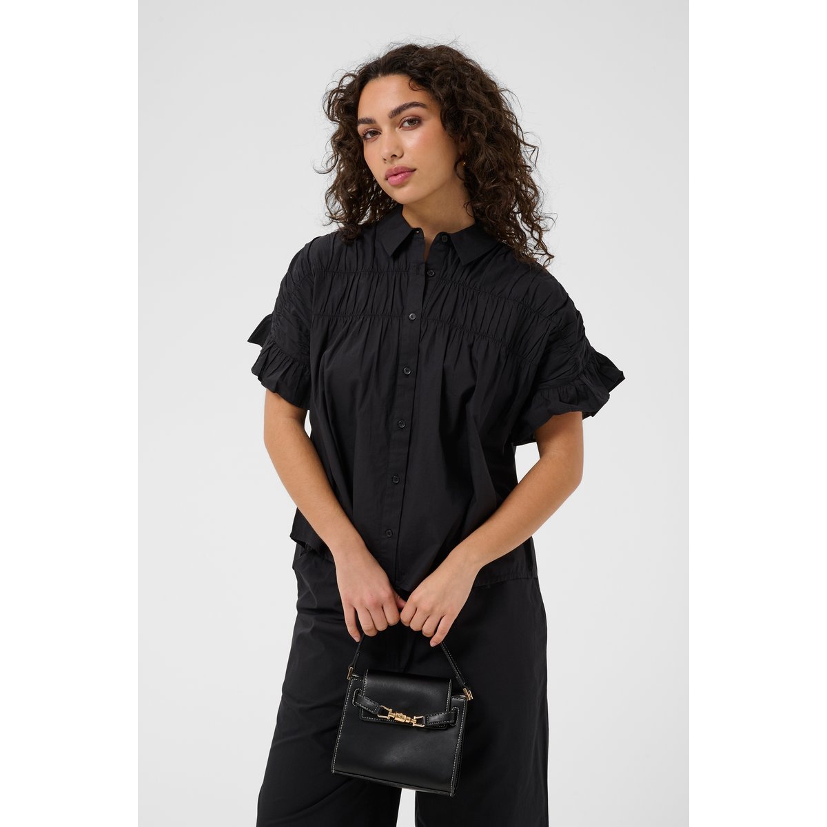 Chemise à manches longues noir black deep, KAFFE