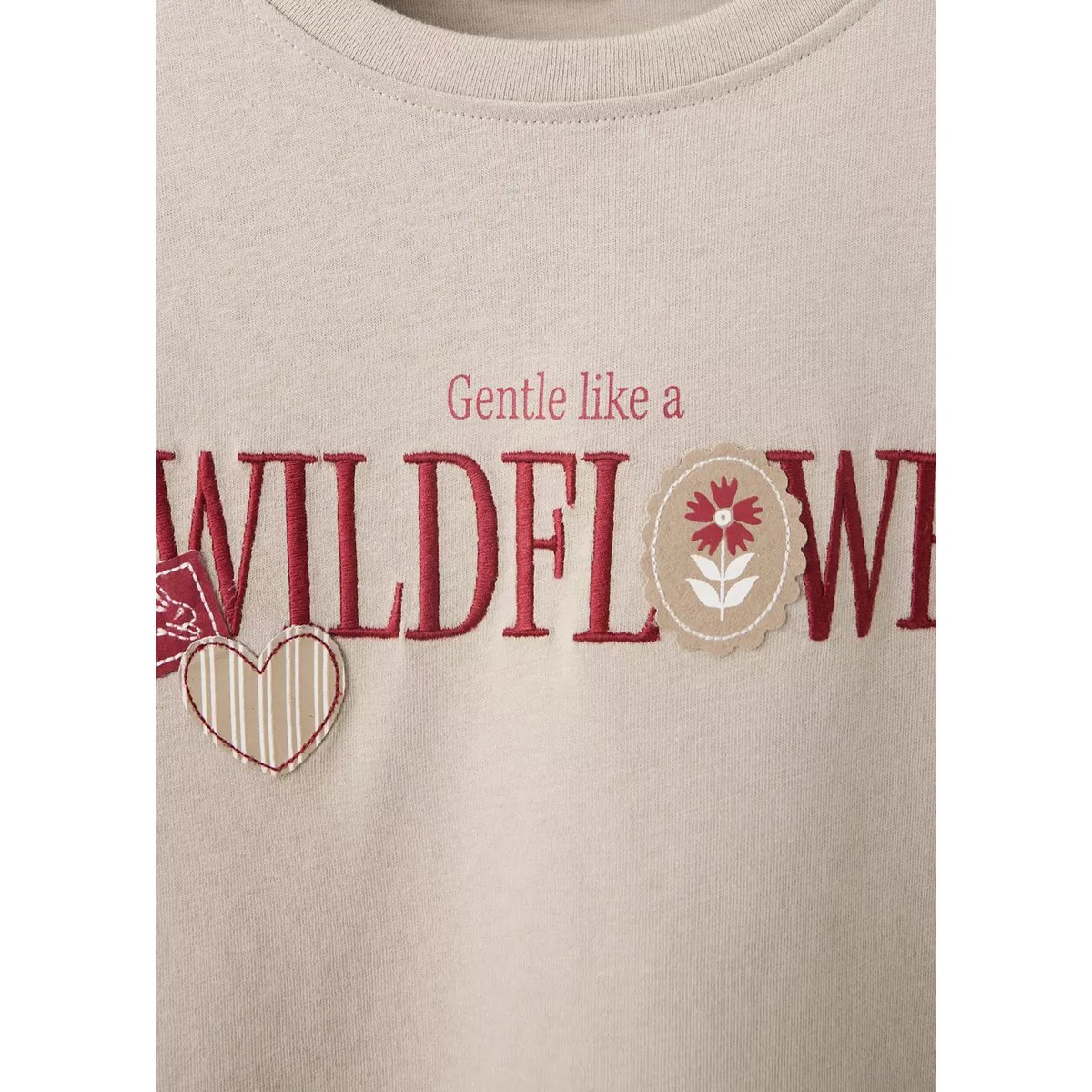 T-shirt coton imprimé lettres sable, MANGO KIDS