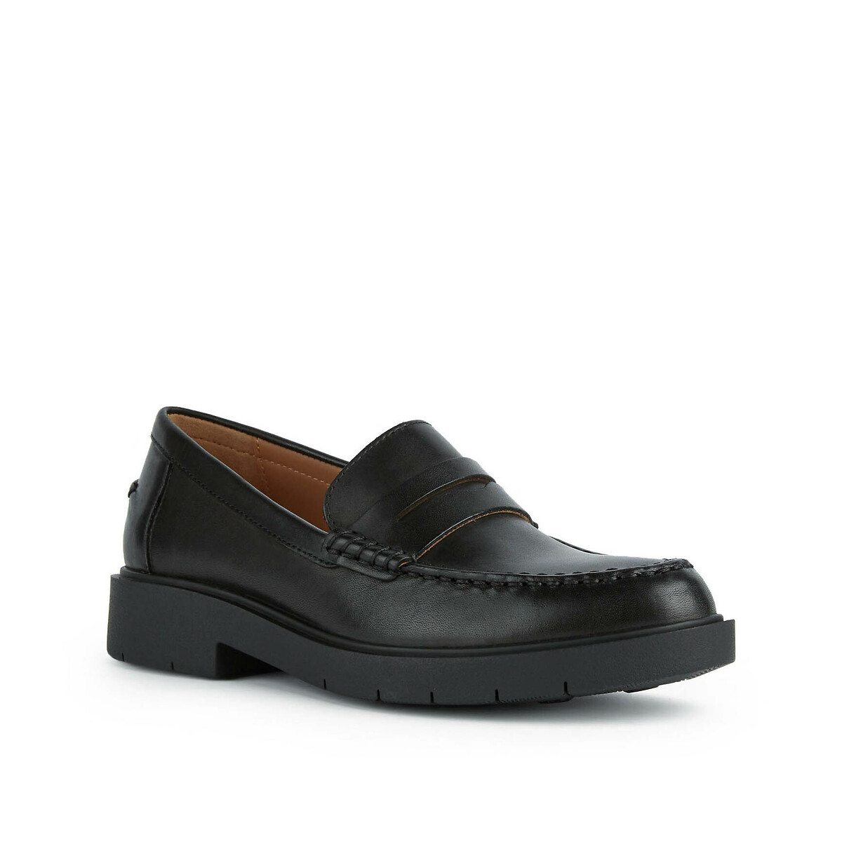 Mocassins en cuir respirant Spherica EC1 noir, GEOX