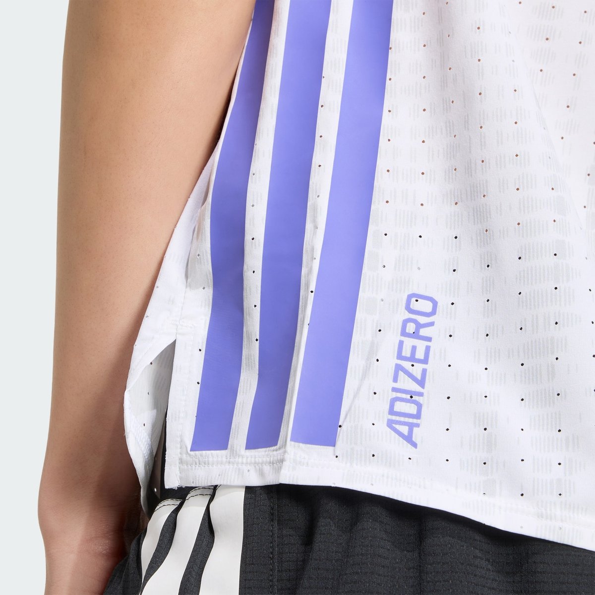 Débardeur De Running Adizero white / solar purple, adidas Performance