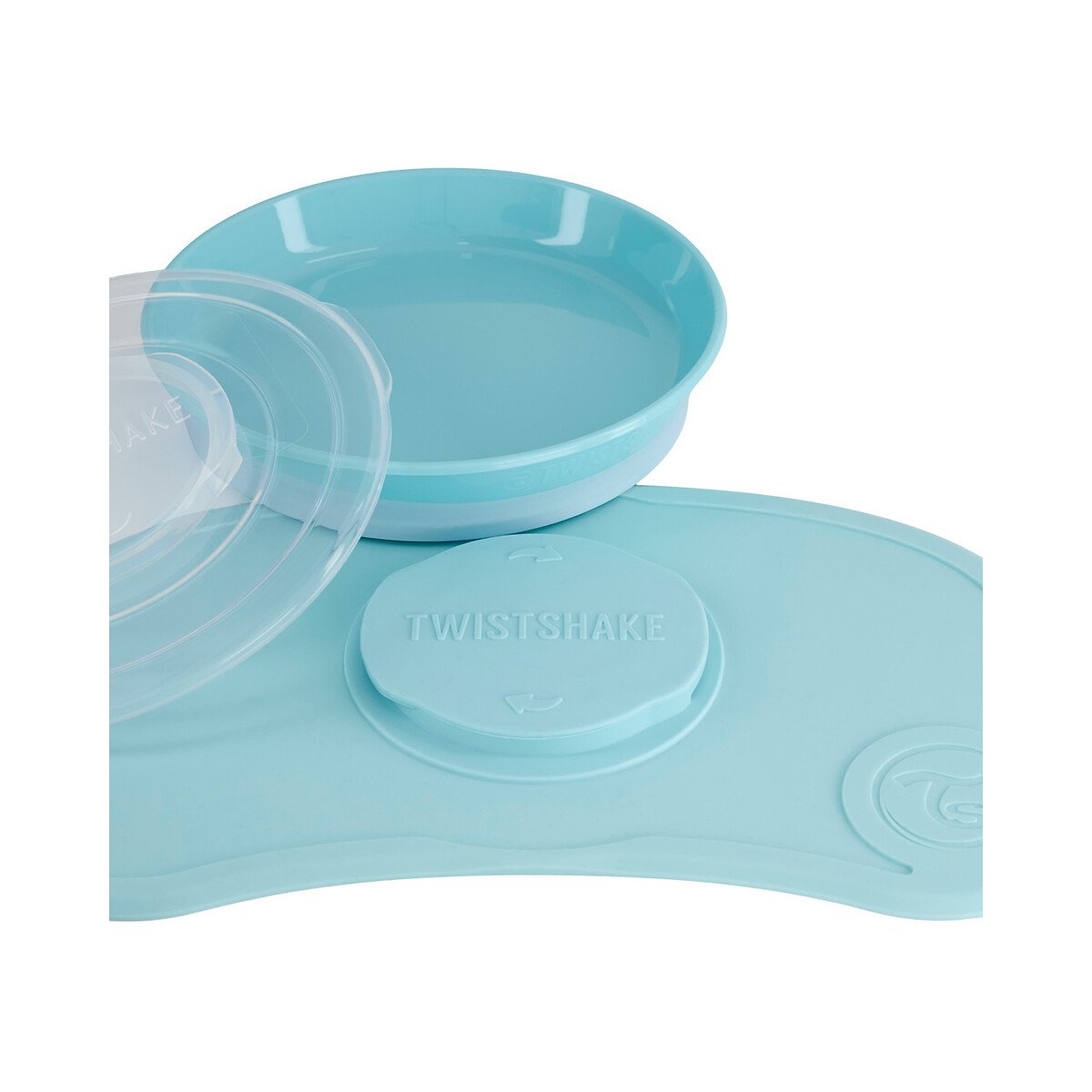 Individual Antiderrapante + Prato, Twistshake azul-pastel, TWISTSHAKE