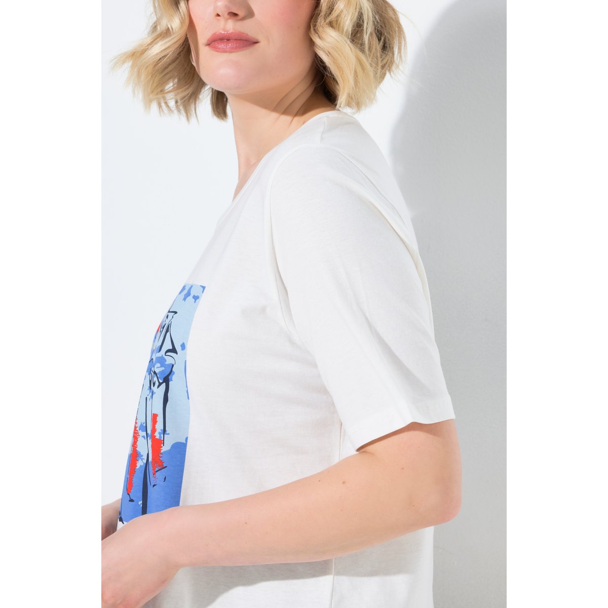 T-shirt imprimé mannequins blanc cassé, ULLA POPKEN