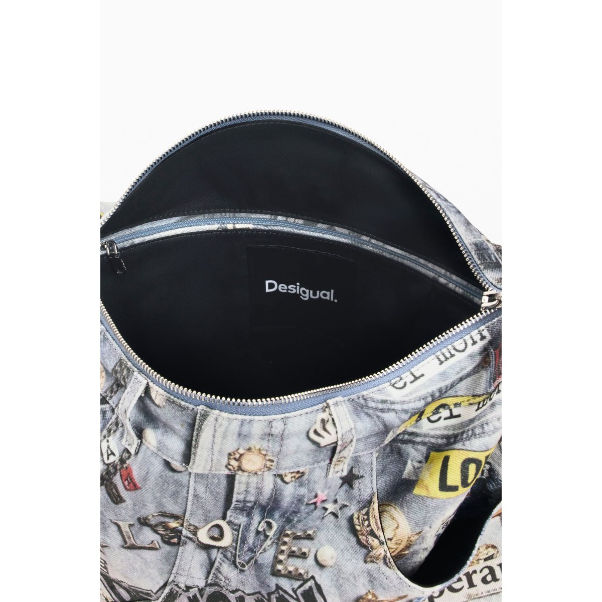 GRAND SAC BRODÉ bleu clair, DESIGUAL
