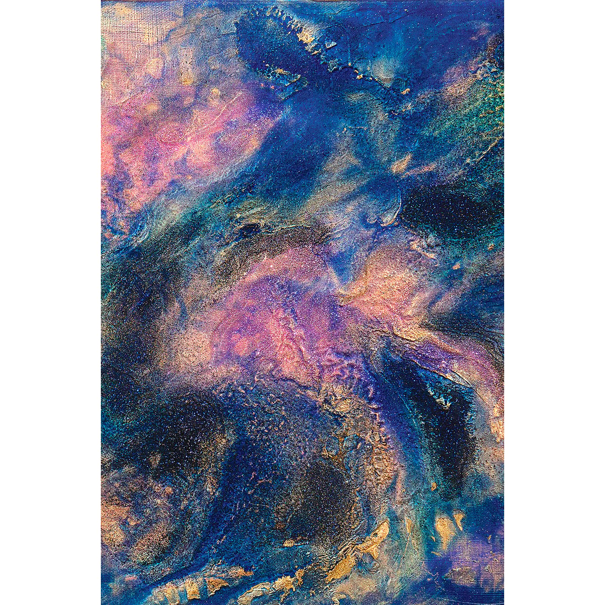 Tableau rose nebuleux tableau alu dibond, HEXOA
