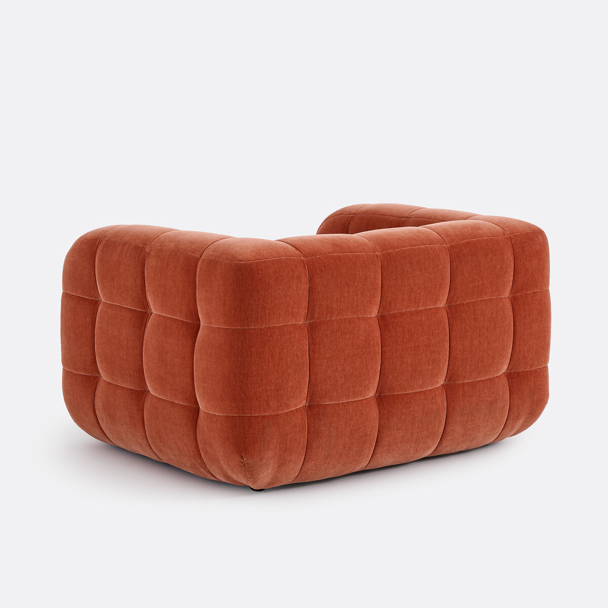 Fauteuil, en velours texturé, PIETA orange, LA REDOUTE INTERIEURS