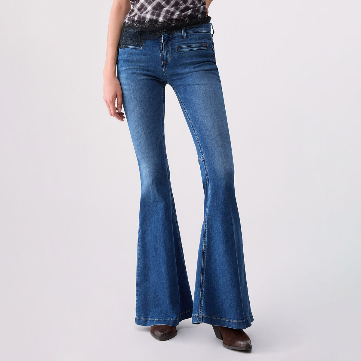 Jean super flare denim bleu foncé, LIU JO