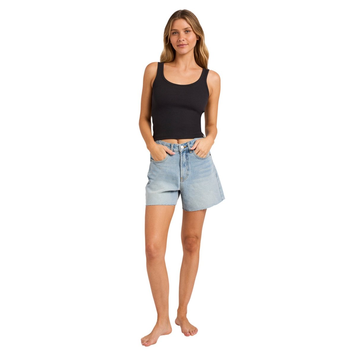 Short en denim RILEY bleu faded indigo fray, BILLABONG
