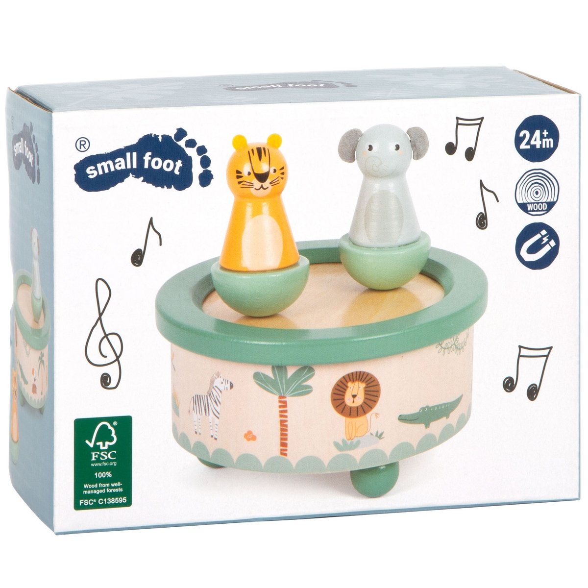 Boîte à musique Safari beige, SMALL FOOT COMPANY