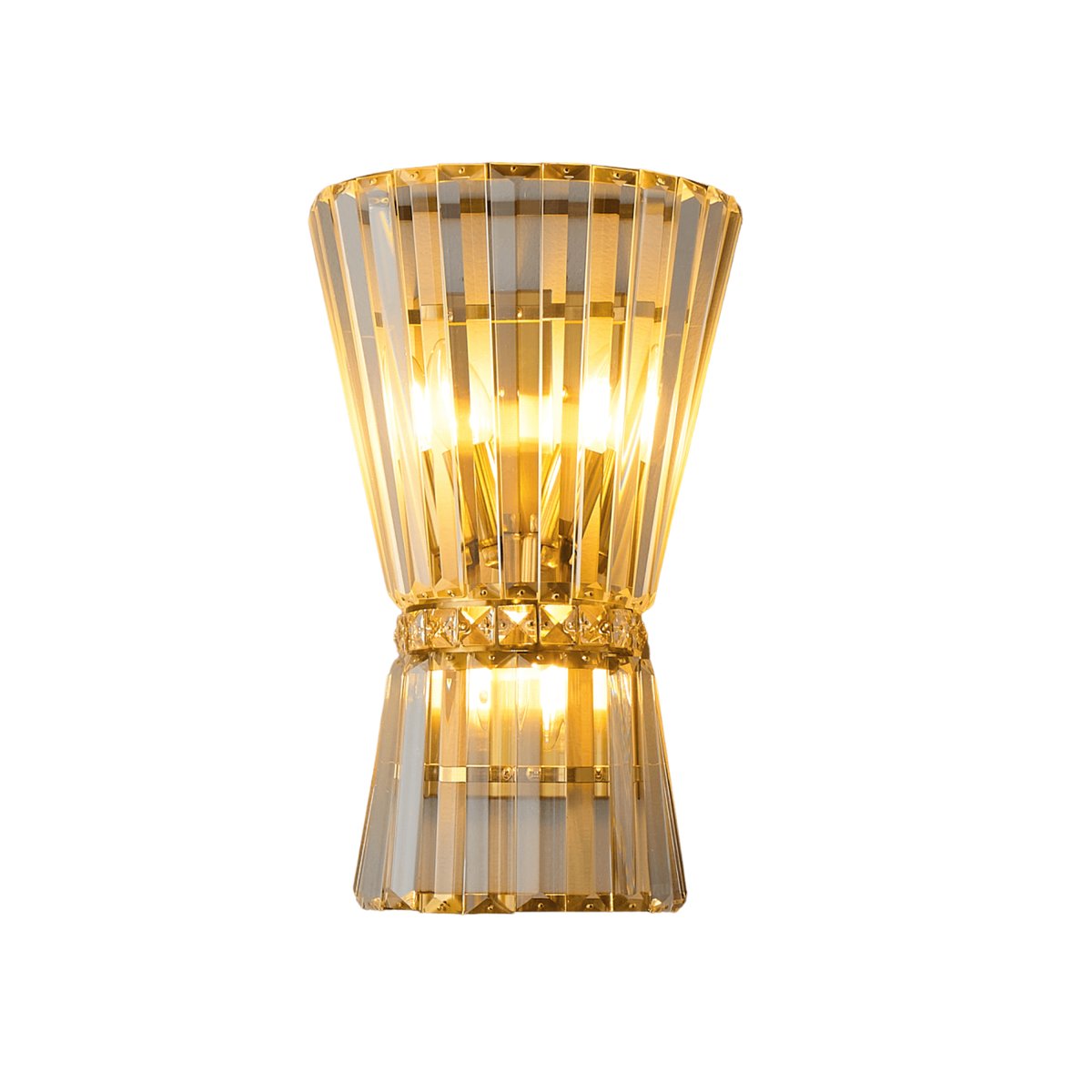 Applique cristal et structure dorée - GIOVA transparent et doré, KOSILUM