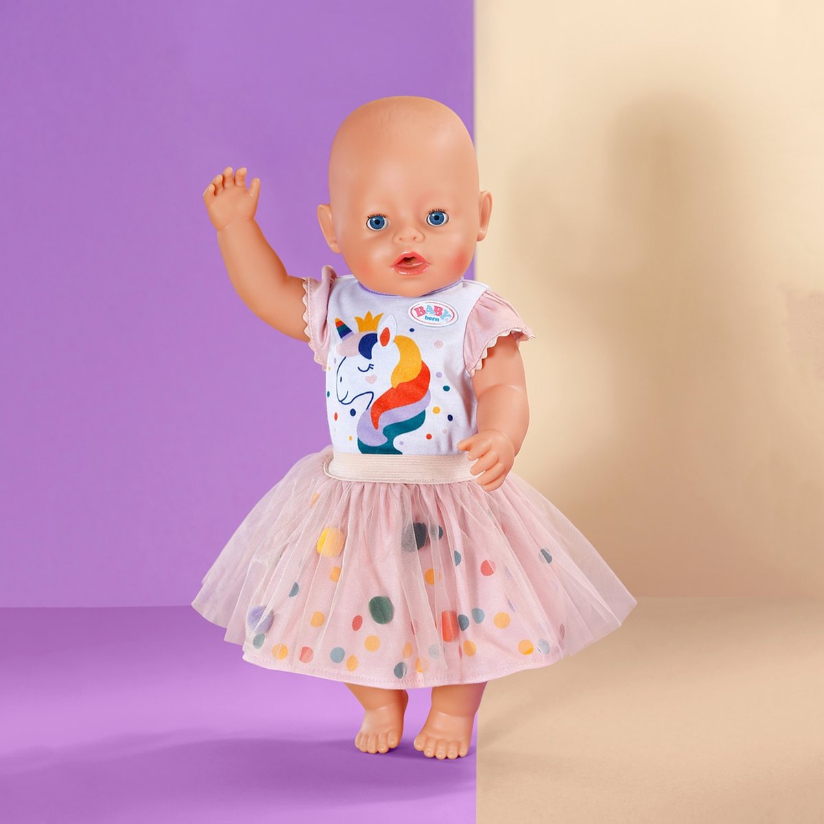 Baby born Robe licorne avec tutu 43 cm multicolore, ZAPF CREATION