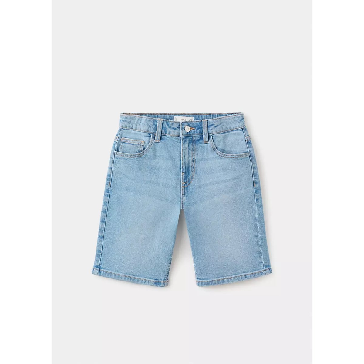 Bermuda en jean droit bleu moyen, MANGO KIDS