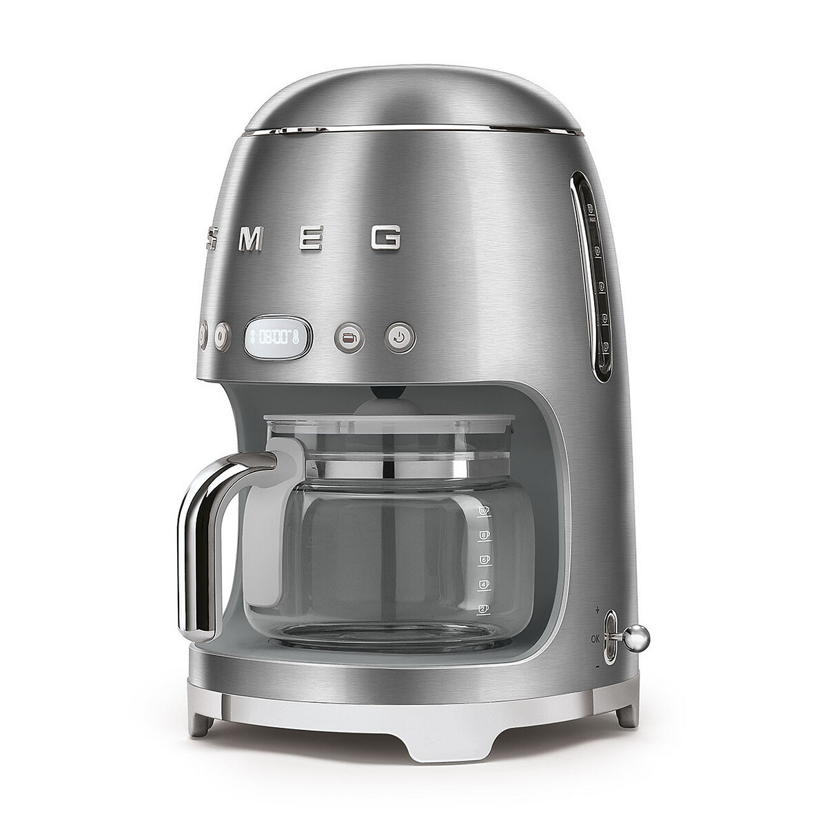 Retro Style Drip Filter Coffee Machine - DCF02 silver-coloured, SMEG