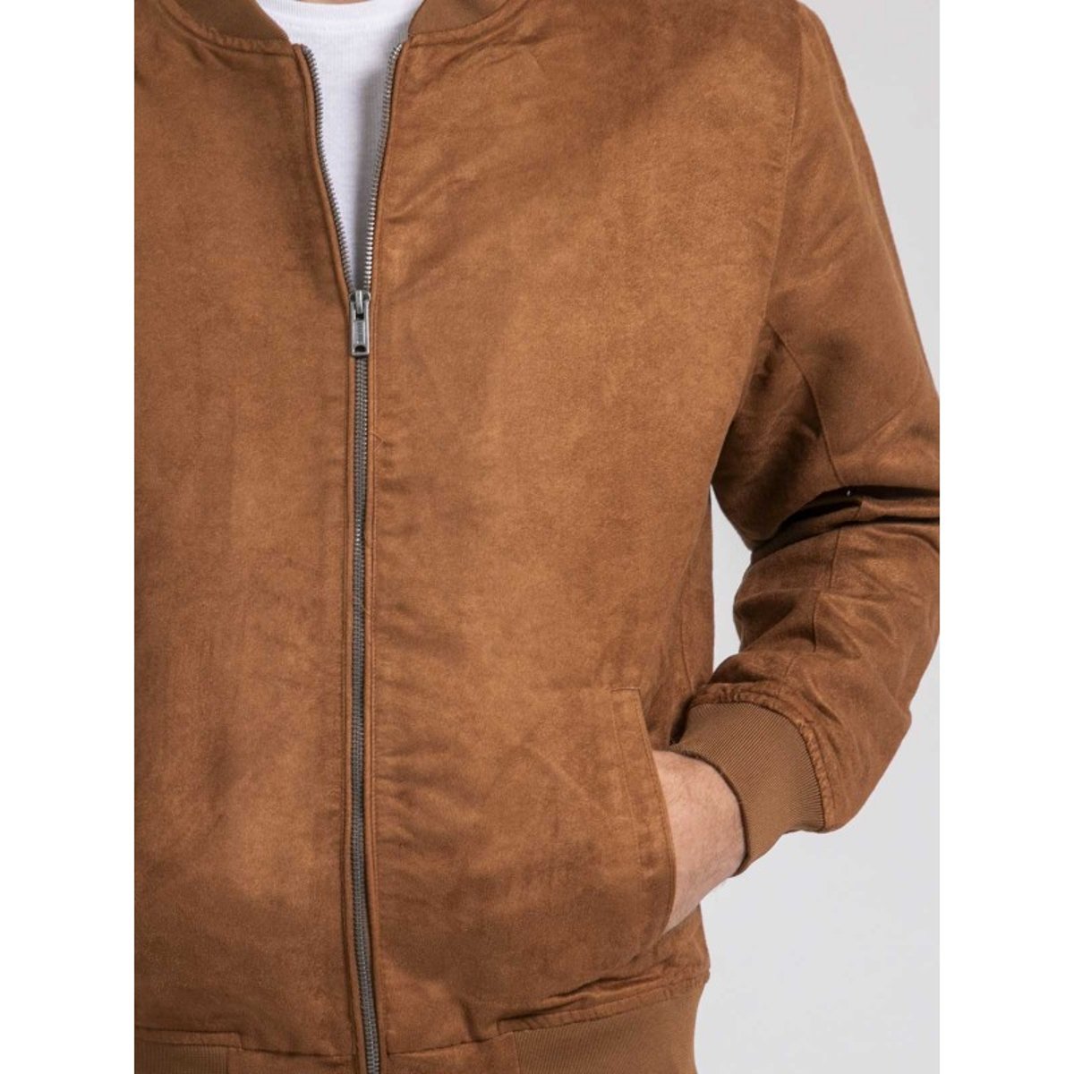 Blouson Teddy Suédine Zegan marron, RITCHIE
