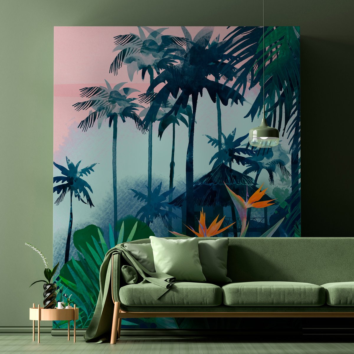 Papier peint panoramique TROPICAL MOOD multicolore, LE PAPIERS DE NINON