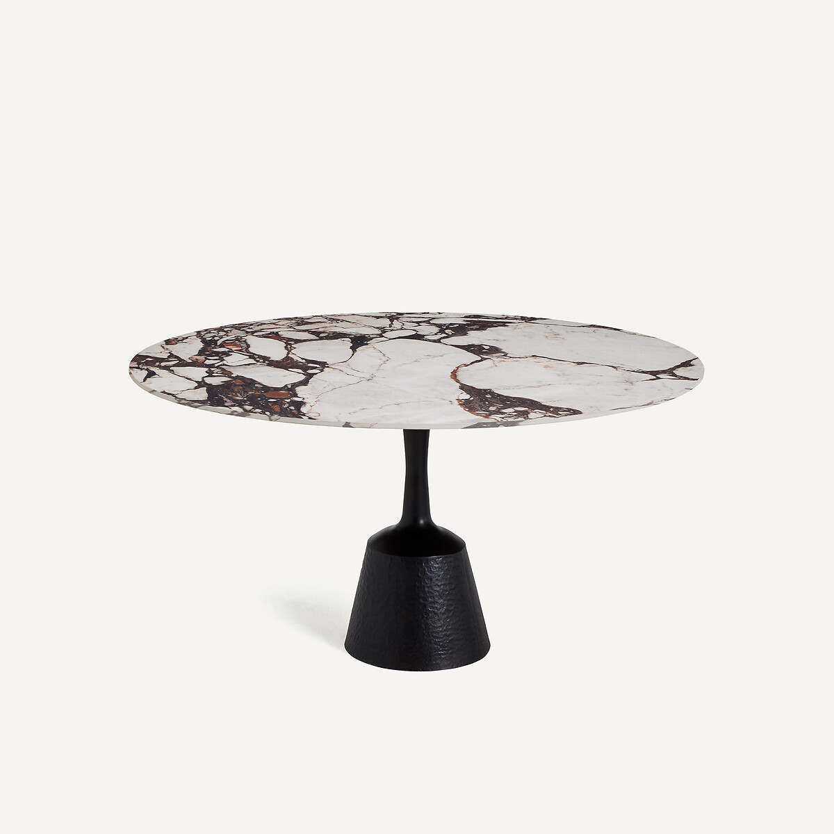 Base de mesa de hierro martillado, Leor café tostado, AM.PM
