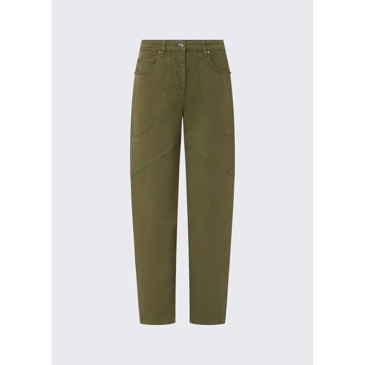 Pantalon baggy en gabardine vert, LIU JO