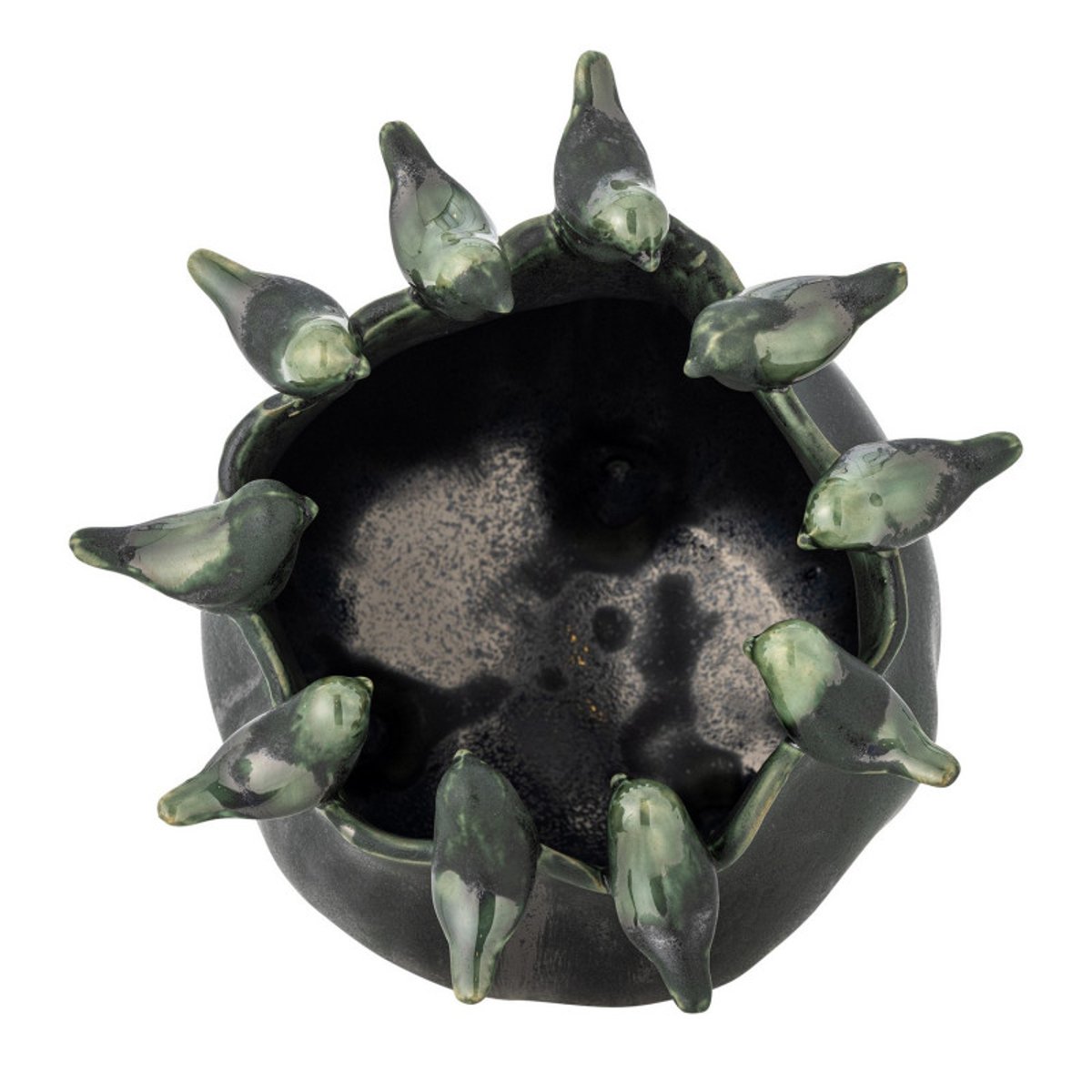 Cache-pot oiseaux sculptures  Charlize vert, BLOOMINGVILLE