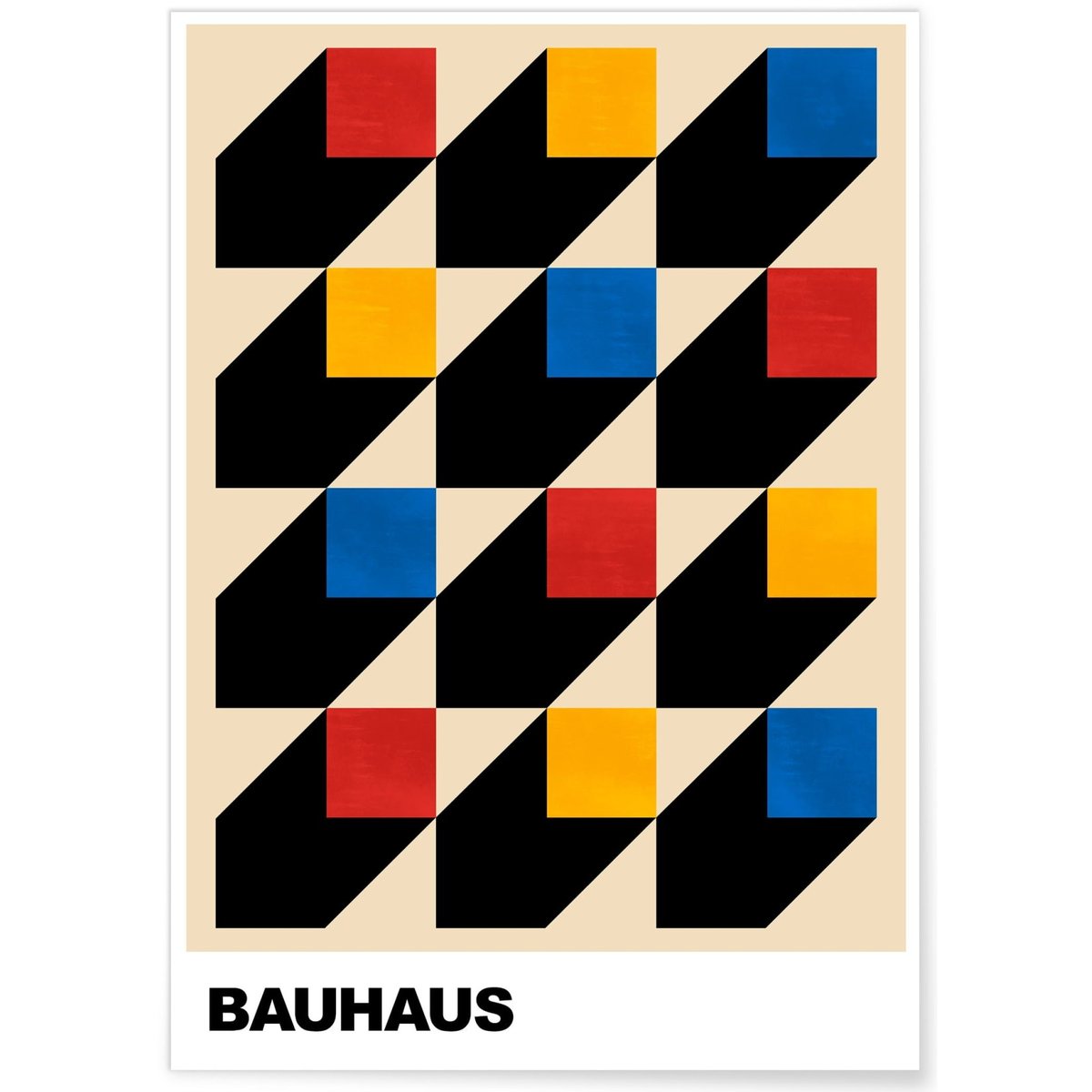 Affiche Bauhaus 46 blanc, L'AFFICHERIE