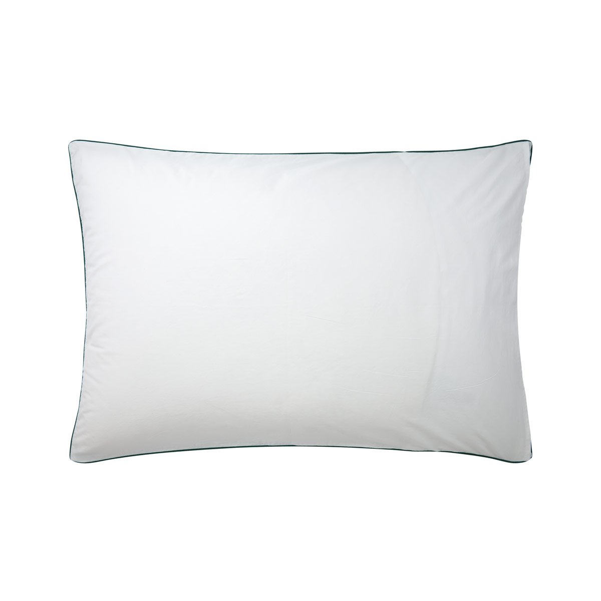 Taie d'oreiller en percale de coton seersucker, L SEERLINE vert, LACOSTE HOME