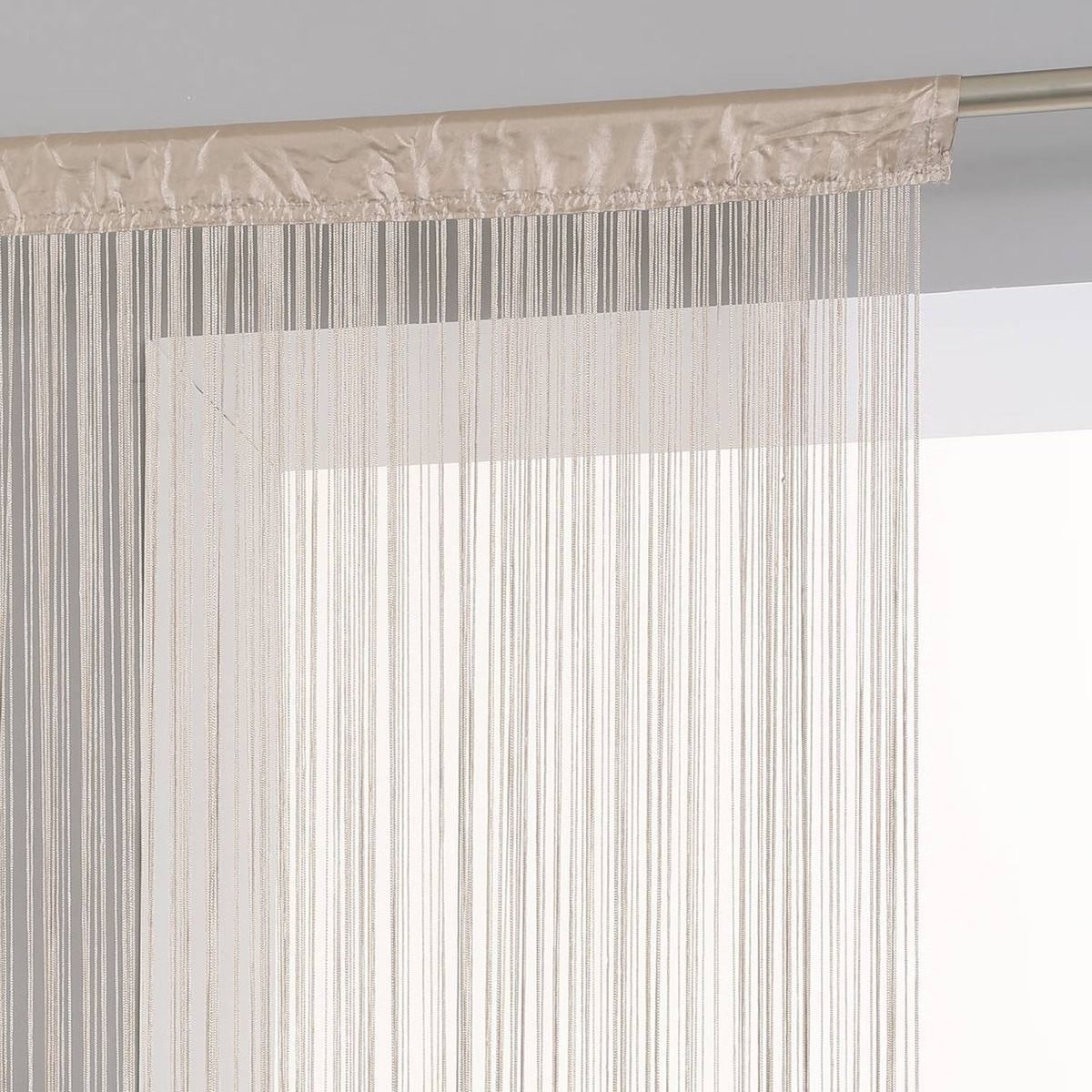 Lot de 2 rideaux fils décoratifs beige, TOILINUX
