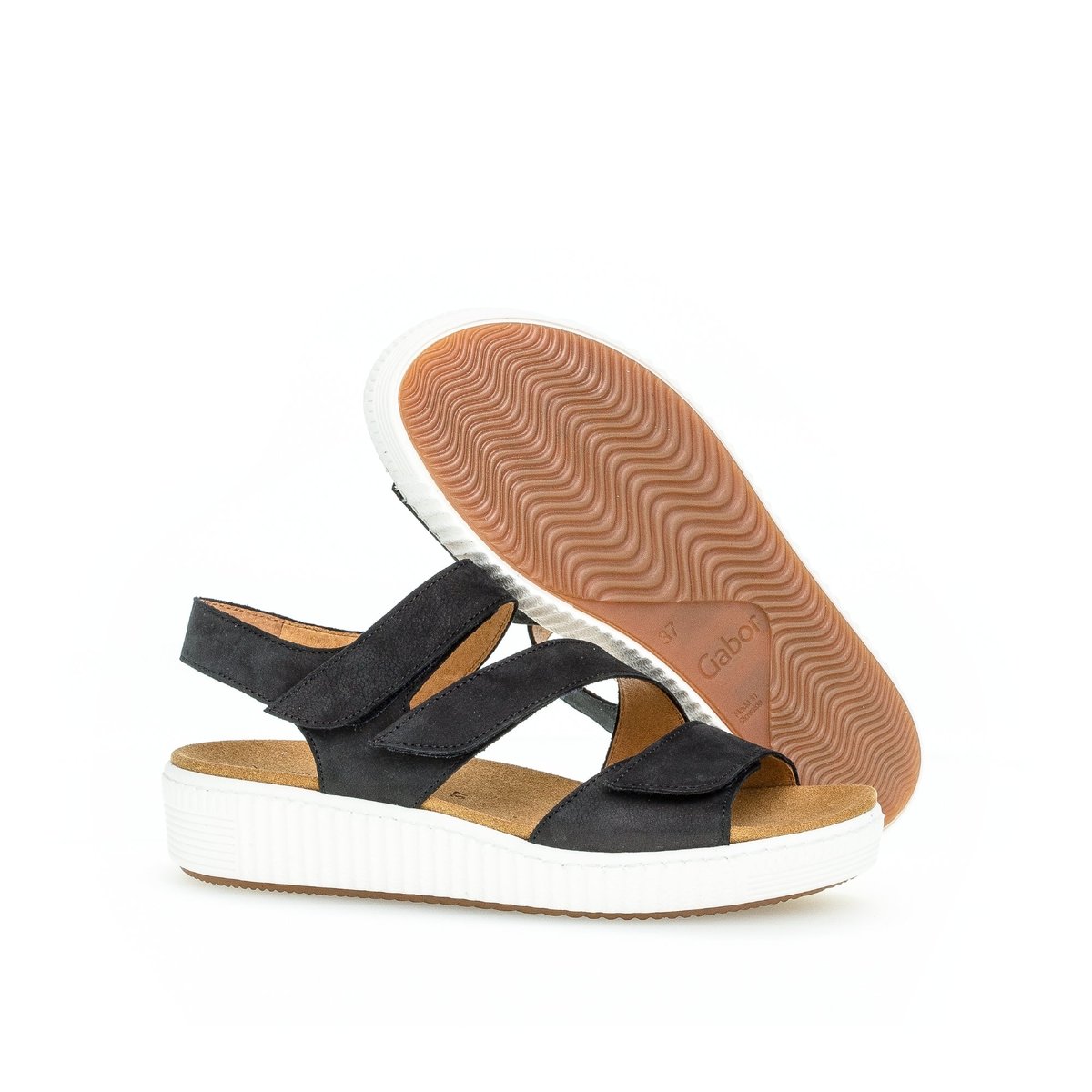 Sandales en cuir marine, GABOR