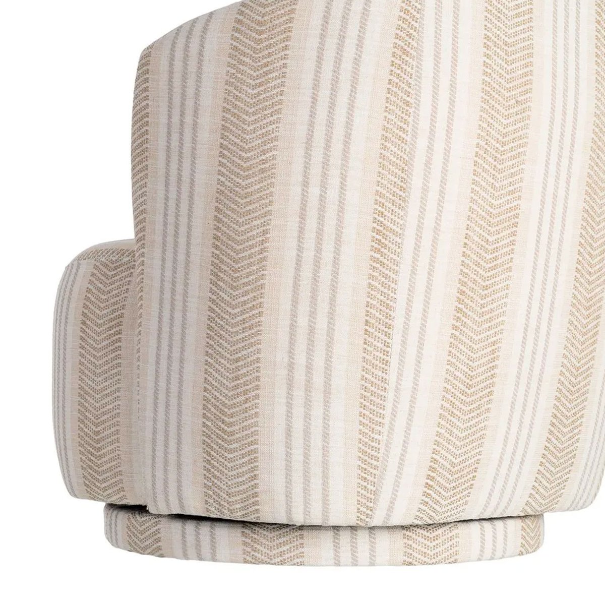 Fauteuil design pivotant en tissu tweed beige 75x74x65cm beige, WADIGA