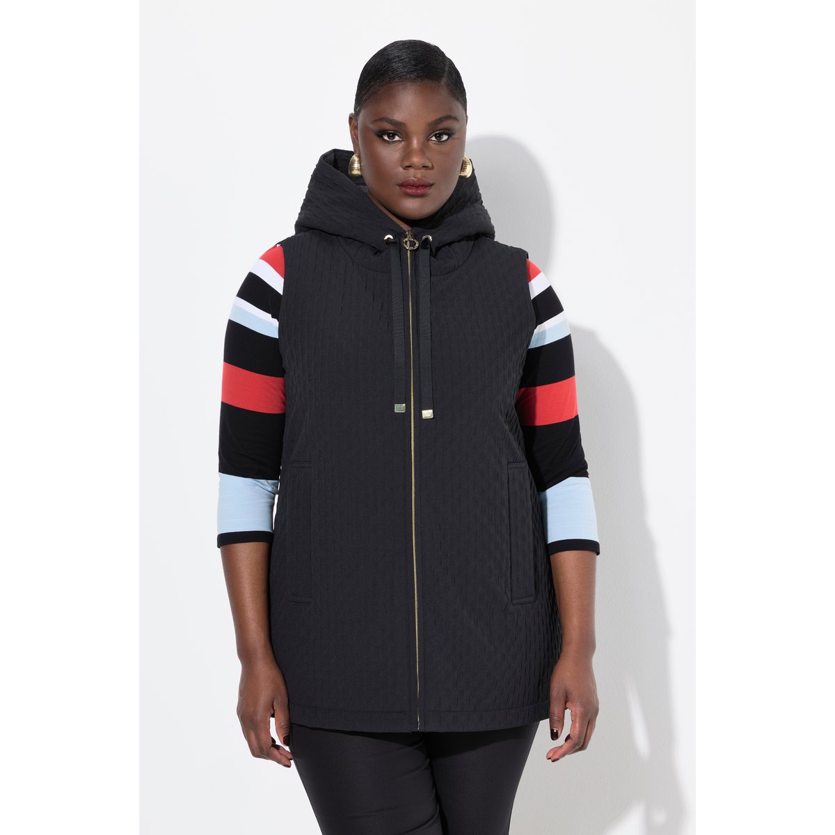Veste légèrement matelassée noir, ULLA POPKEN