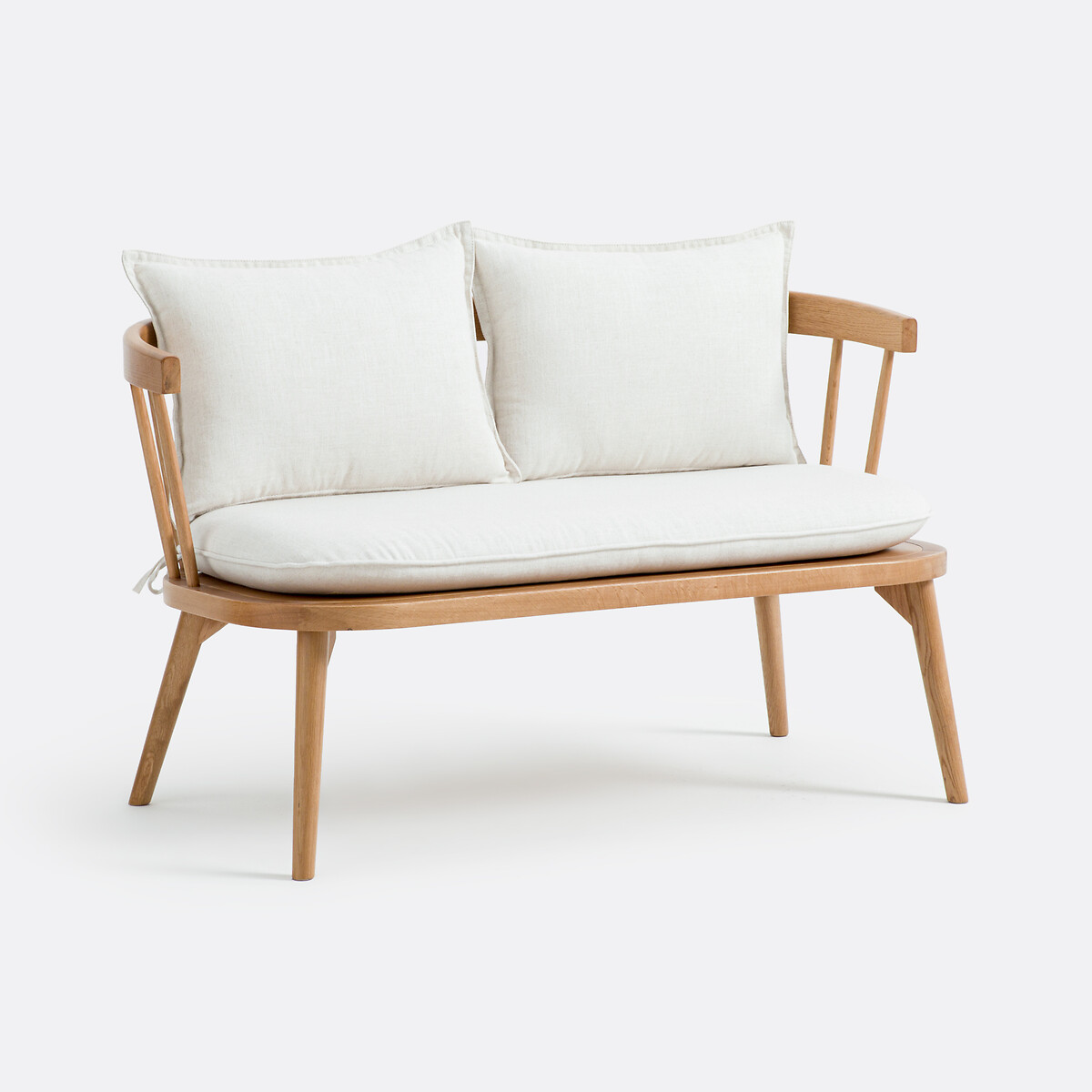 Banco de roble y tela, Portman beige , LA REDOUTE INTERIEURS