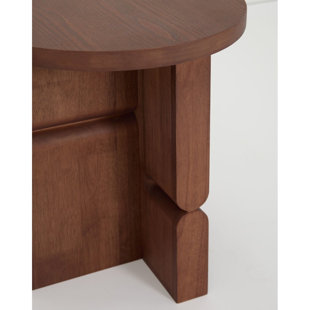 Tabouret et table d'appoint en bois teinté noon noyer, NOBODINOZ