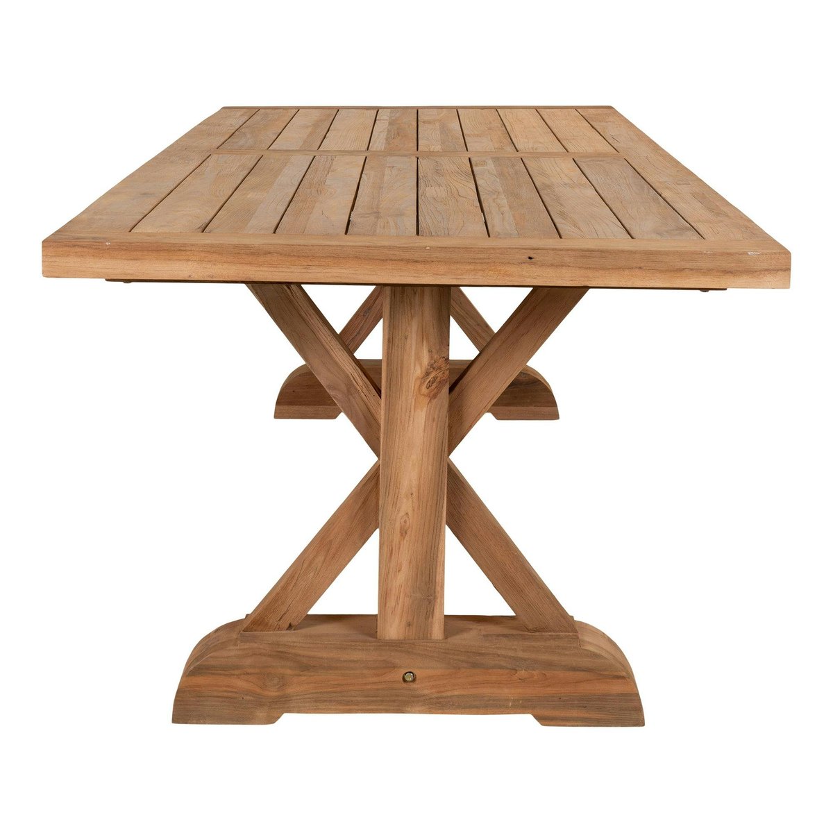 Table à manger en teck esprit campagne 240 cm BERRY bois naturel, PIER IMPORT