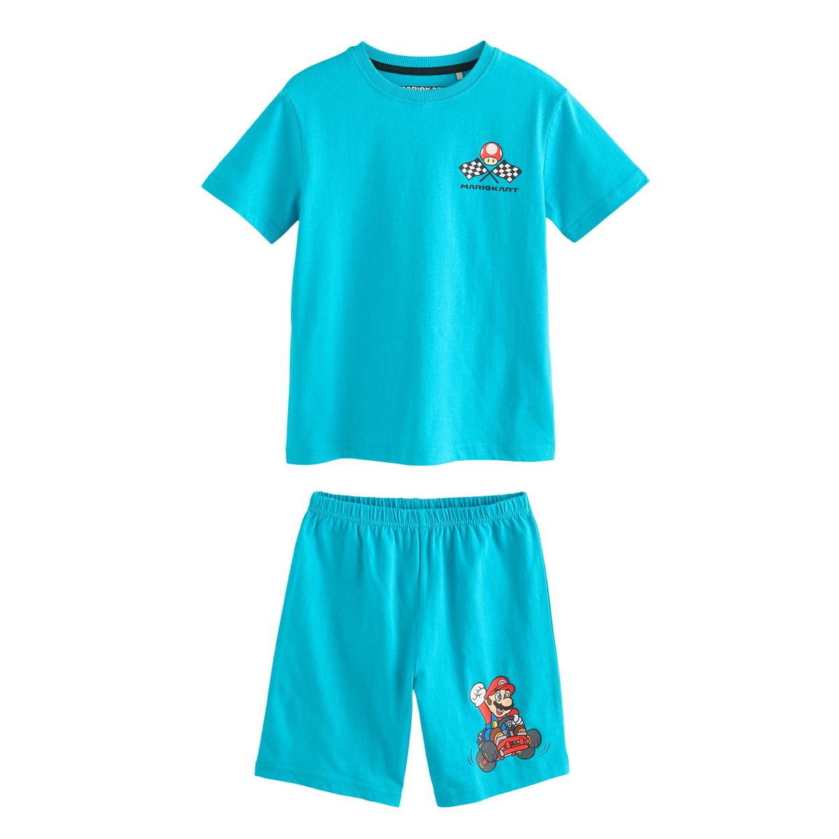 Pyjama short 100 % coton, lot de 2 mario kart bleu/rouge, NEXT