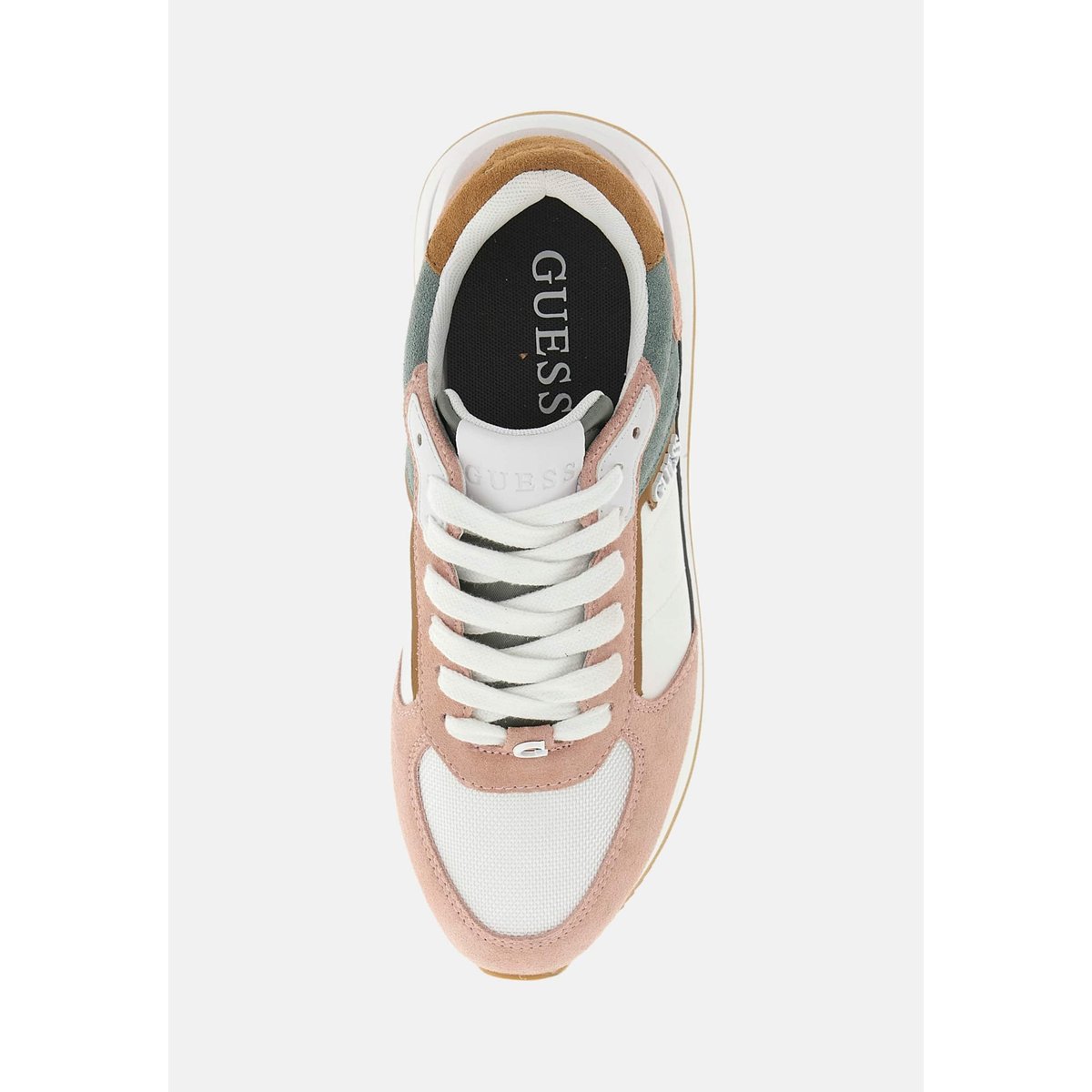 Baskets De Running Energy Cuir Mélangé rose, GUESS
