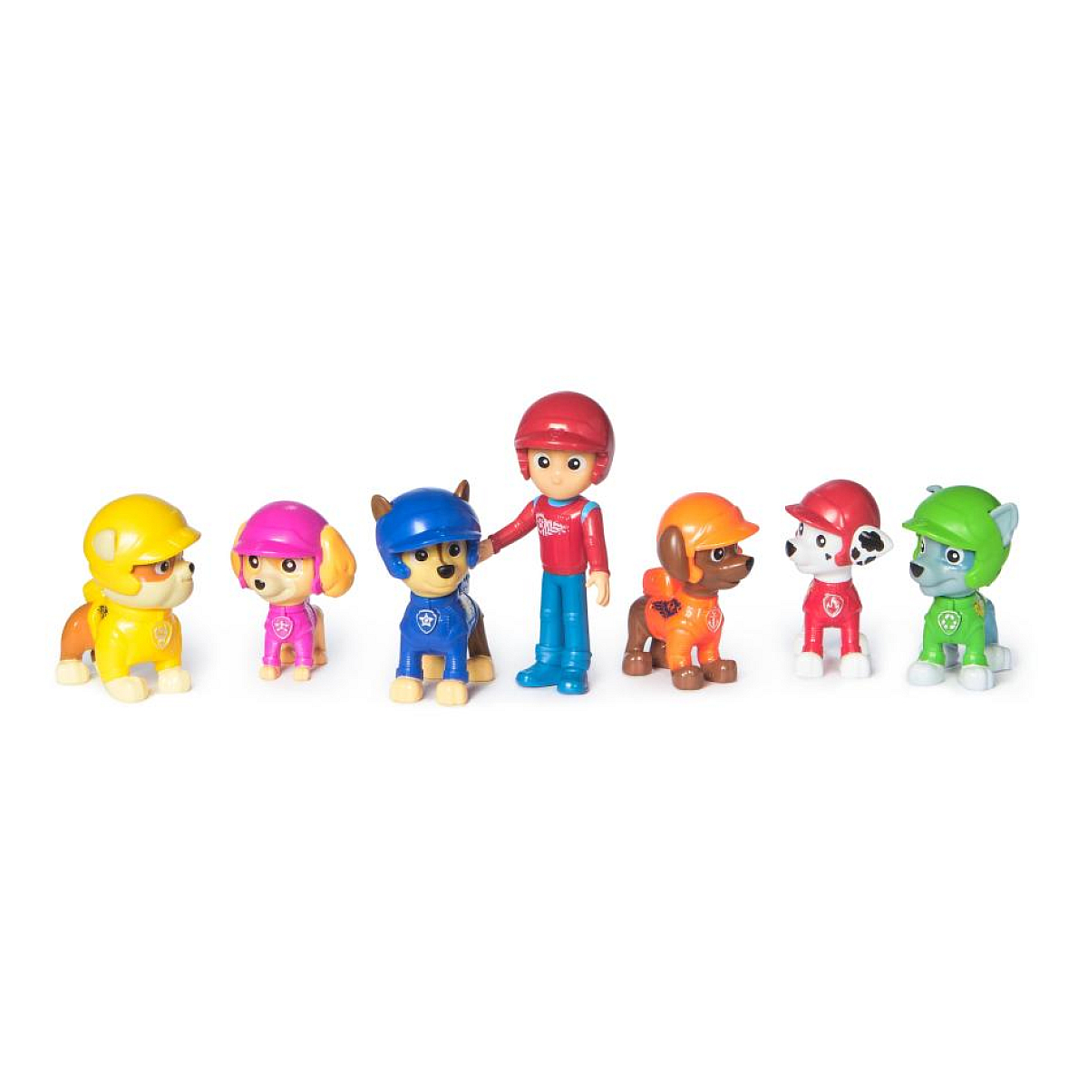 Multipack de 7 figurines rescue wheels la pat' patrouille couleur unique, SPINMASTER