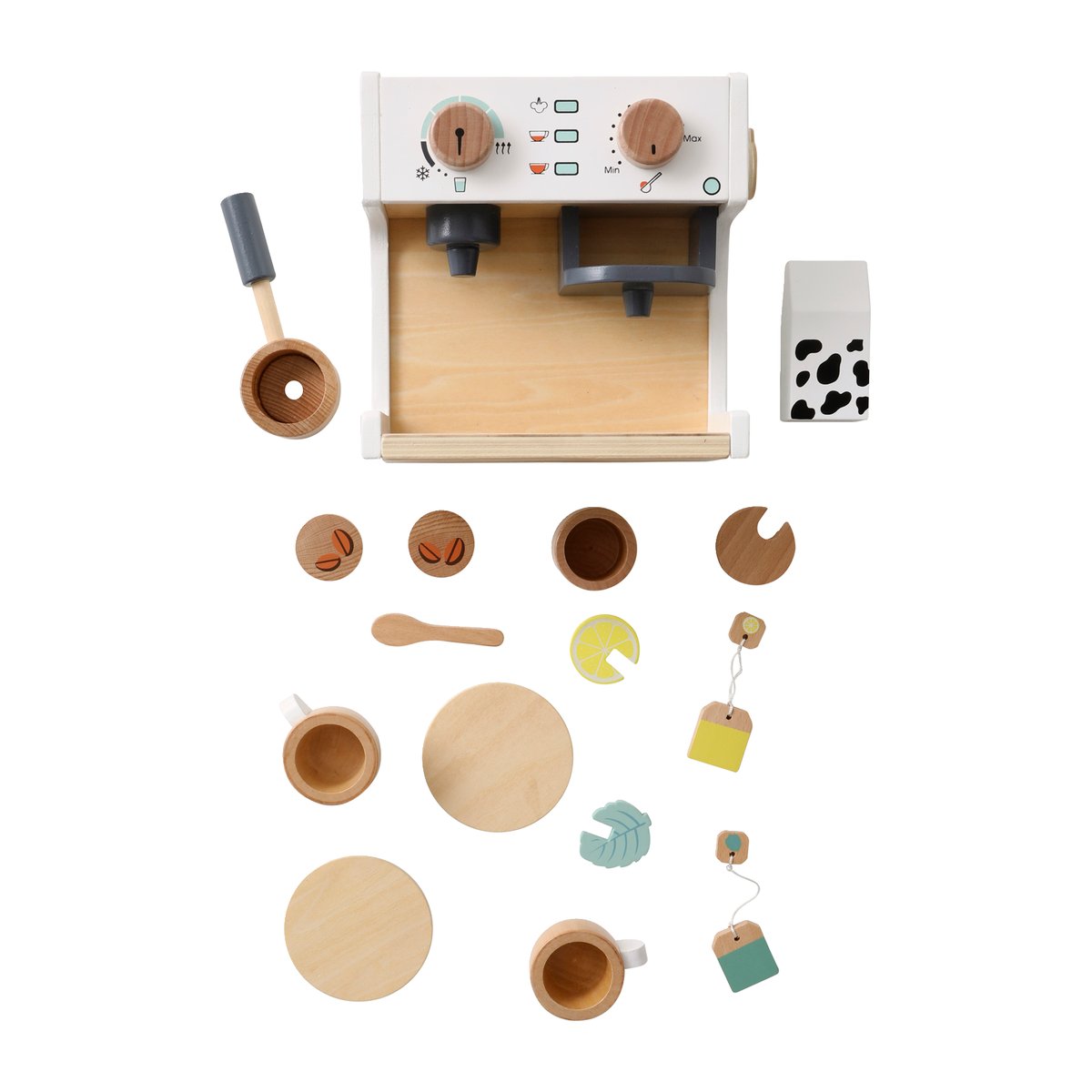 Machine à café et à thé en bois multicolore, VERTBAUDET