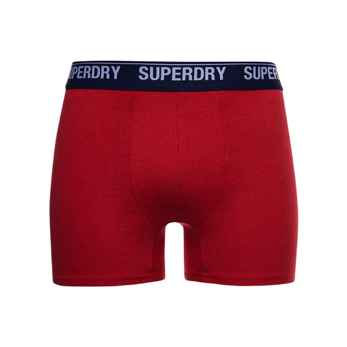 Lot de deux caleçons en coton biologique bordeaux/rouge, SUPERDRY