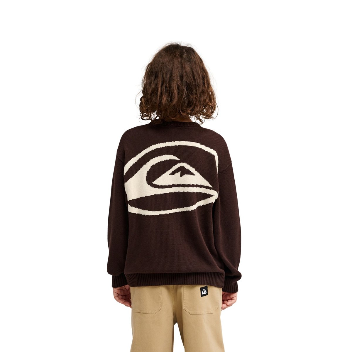 Pull à col rond LAMTARRA marron java, QUIKSILVER