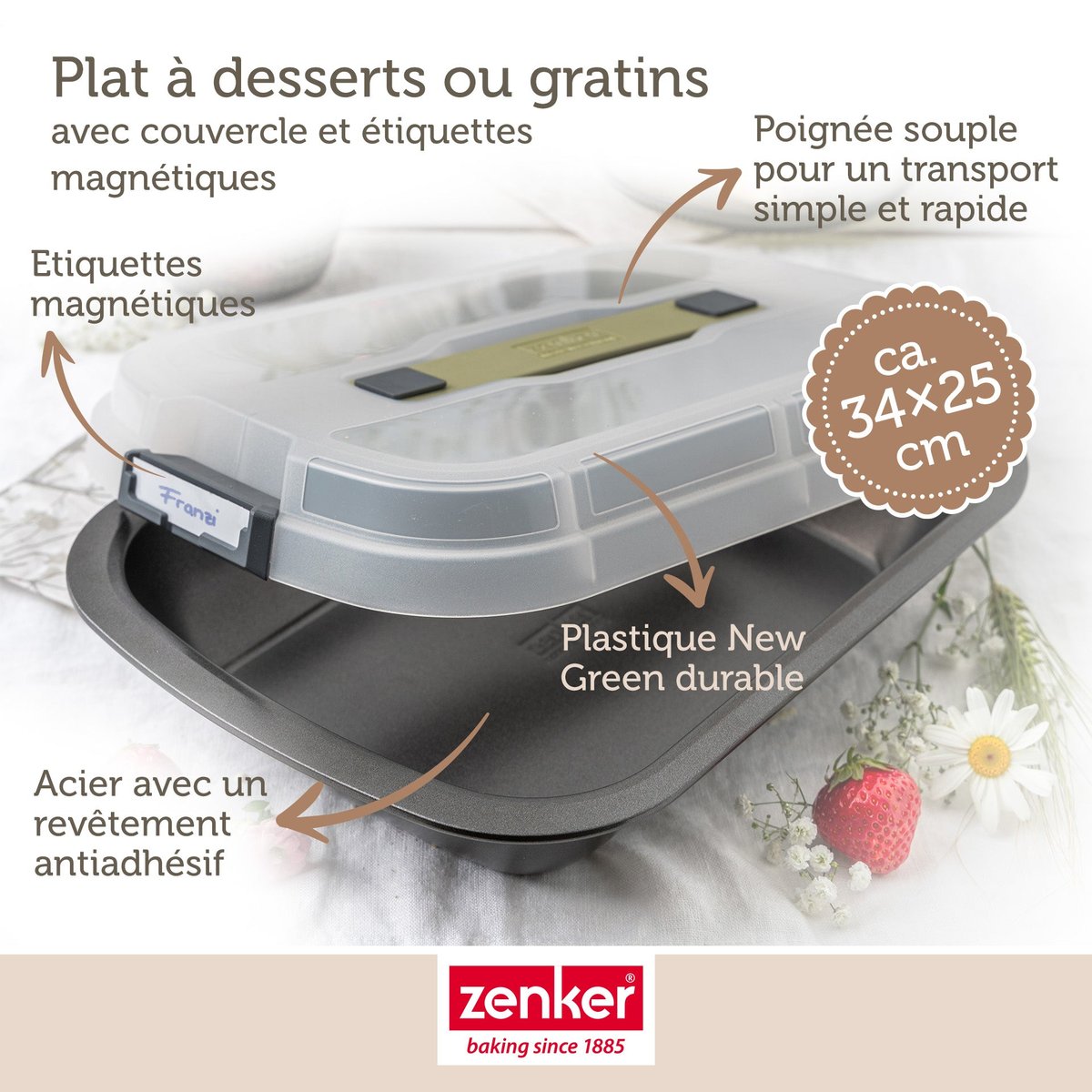 Moule à gâteaux, couvercle BAKE CLICK AND GO noir, ZENKER