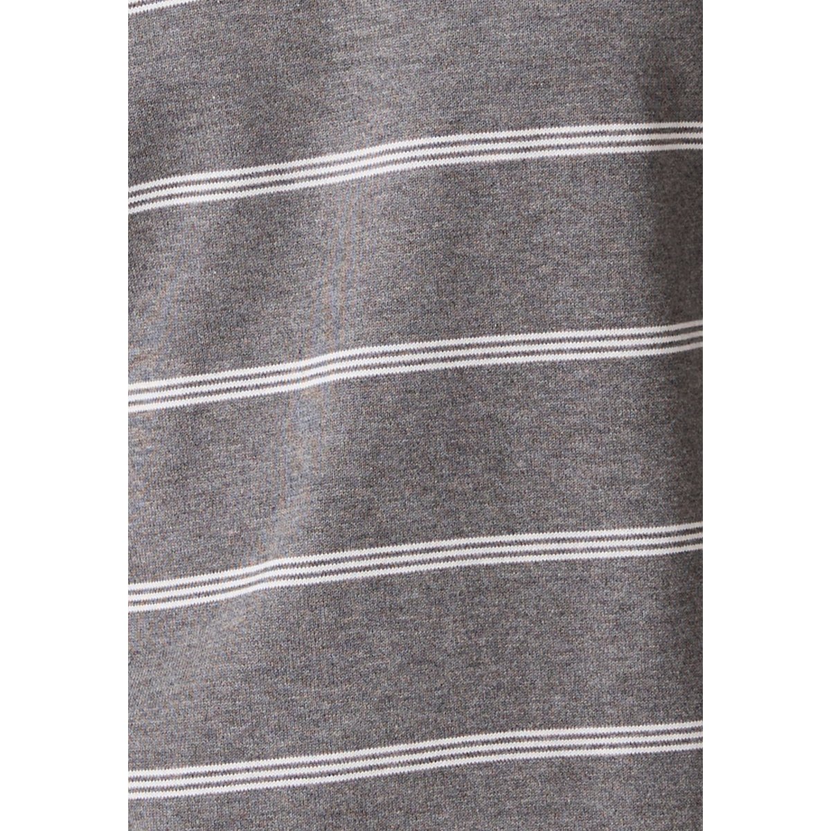 Pull col polo rayé gris chiné rayé, DAMART