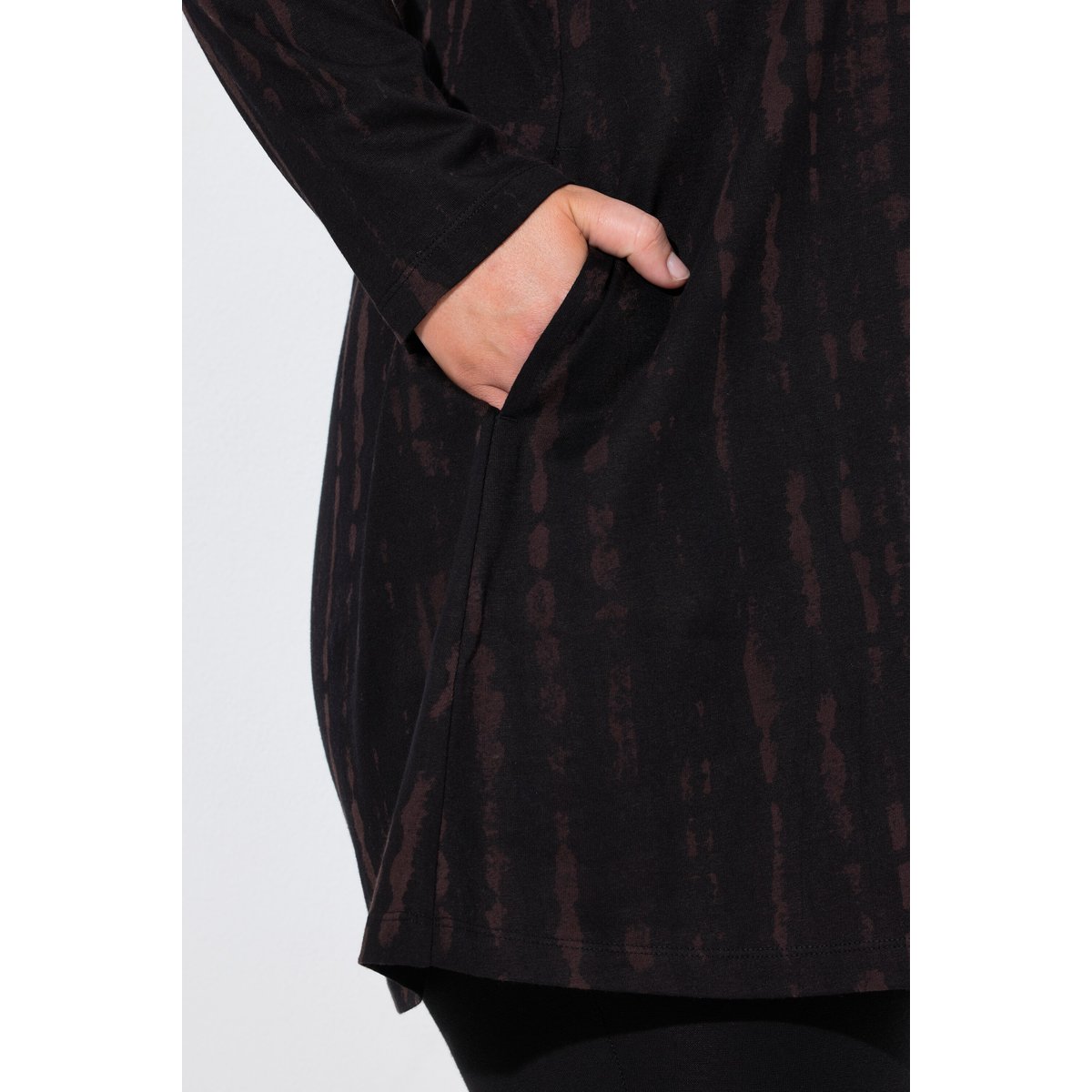 T-shirt long motif batik acajou, ULLA POPKEN