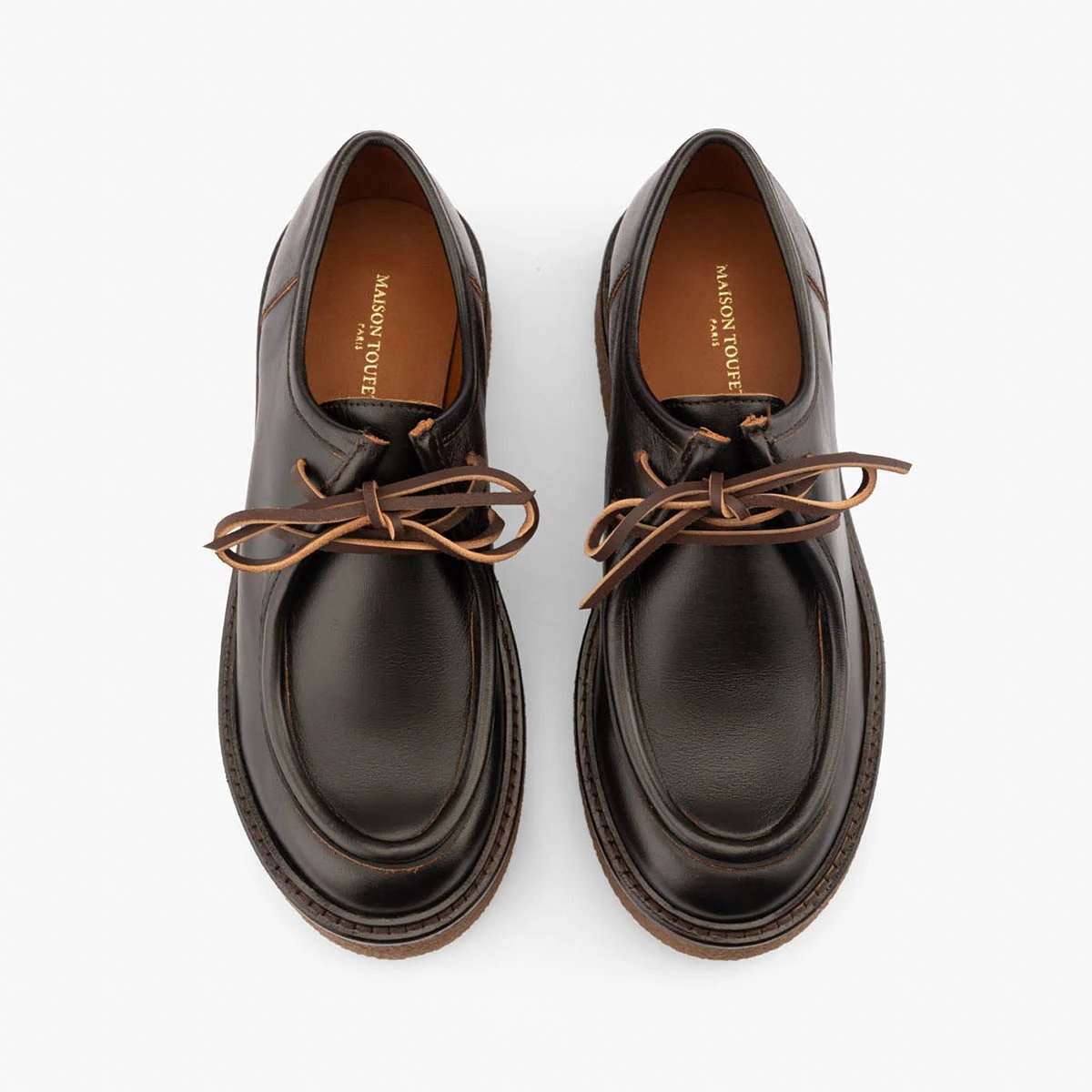 Derby cuir vintage ROBERTA marron, MAISON TOUFET