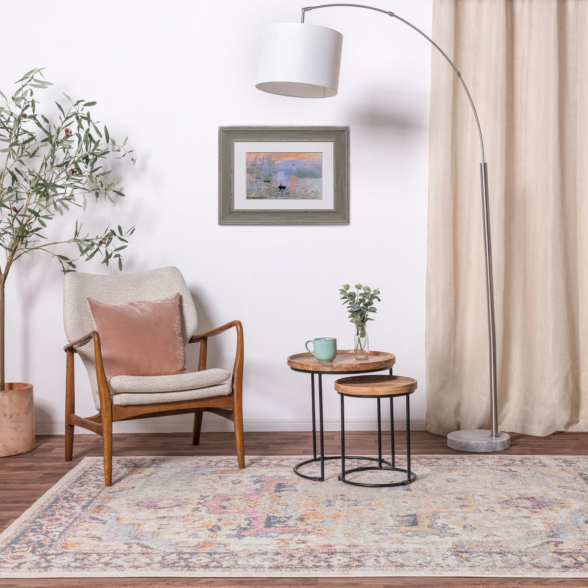 Tapis salon et chambre style oriental RAKI multicolore, NOVATREND