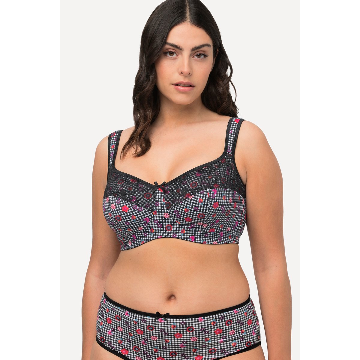 Soutien-gorge de maintien avec dentelle et noir, ULLA POPKEN