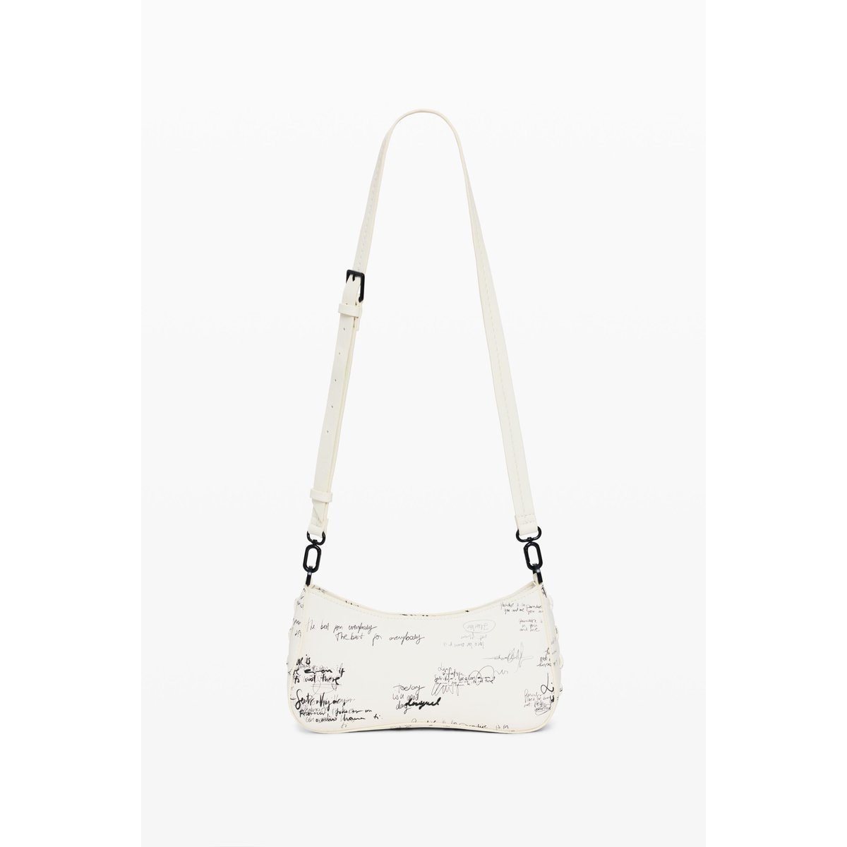 Sac petit tressé lettering beige, DESIGUAL