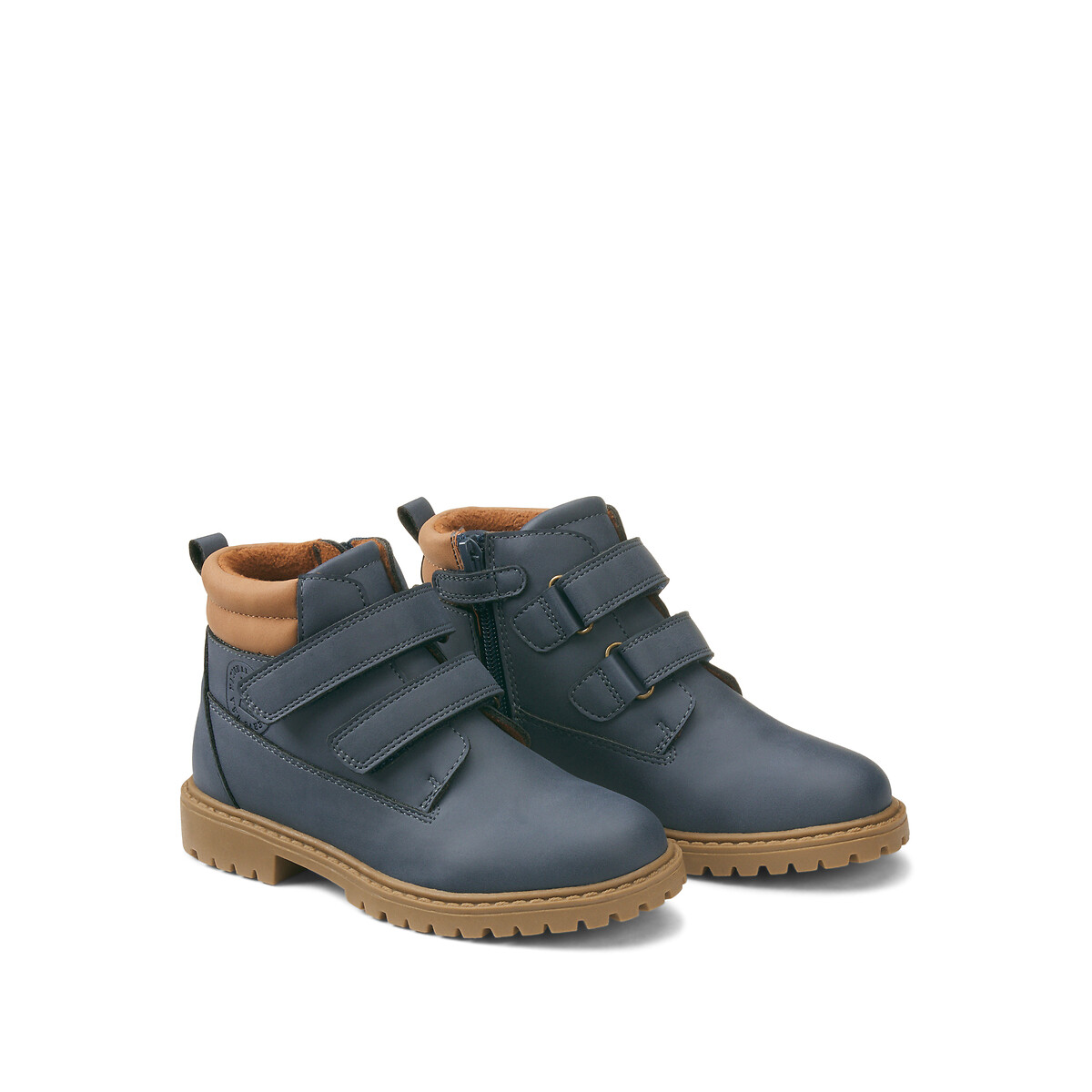 Bottines à scratch, doublées polaire bleu marine, LA REDOUTE COLLECTIONS