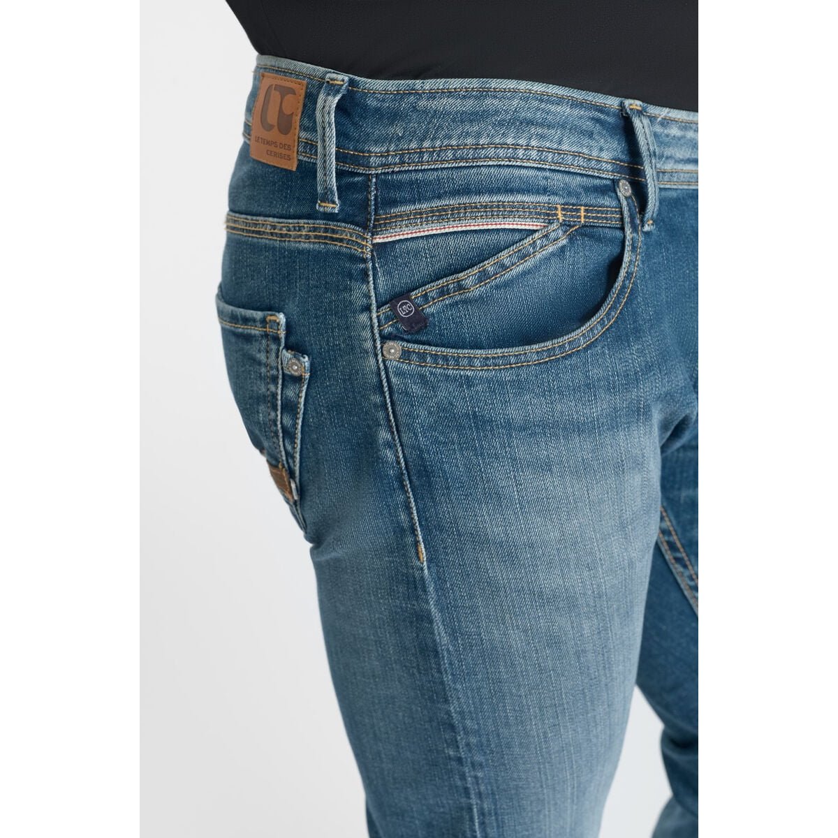 Jeans slim stretch 700/11, longueur 34 blue, LE TEMPS DES CERISES