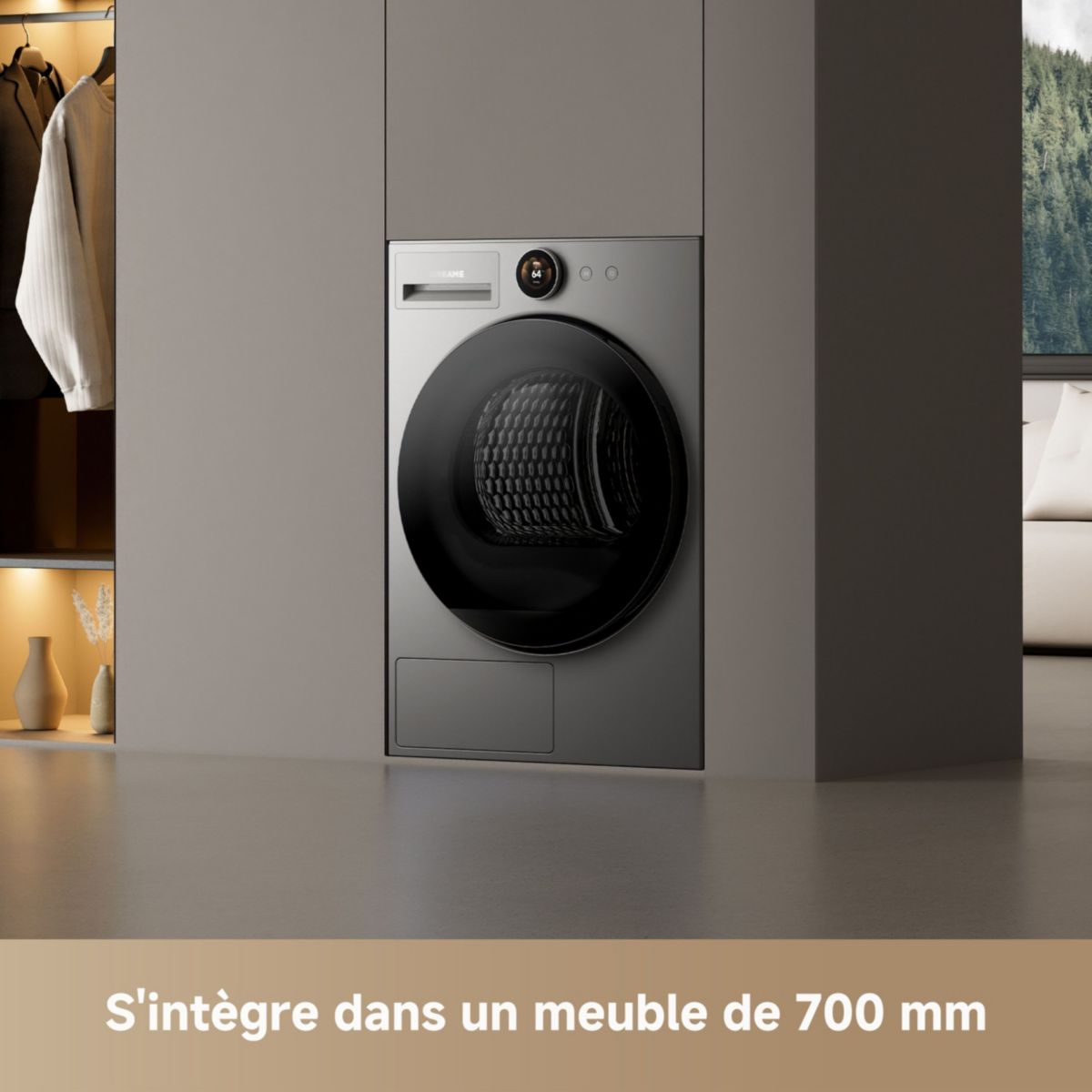 Sèche linge pompe à chaleur DRDRYL99KGG L9 9Kg couleur unique, DREAME
