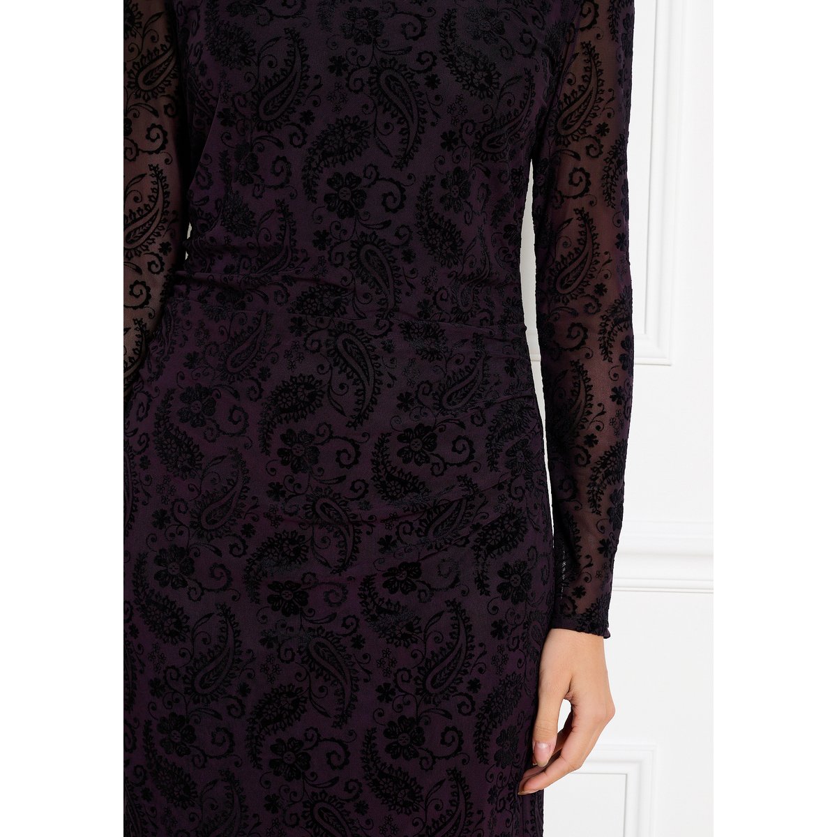 Robe en résille motif cachemire purple, LOLALIZA