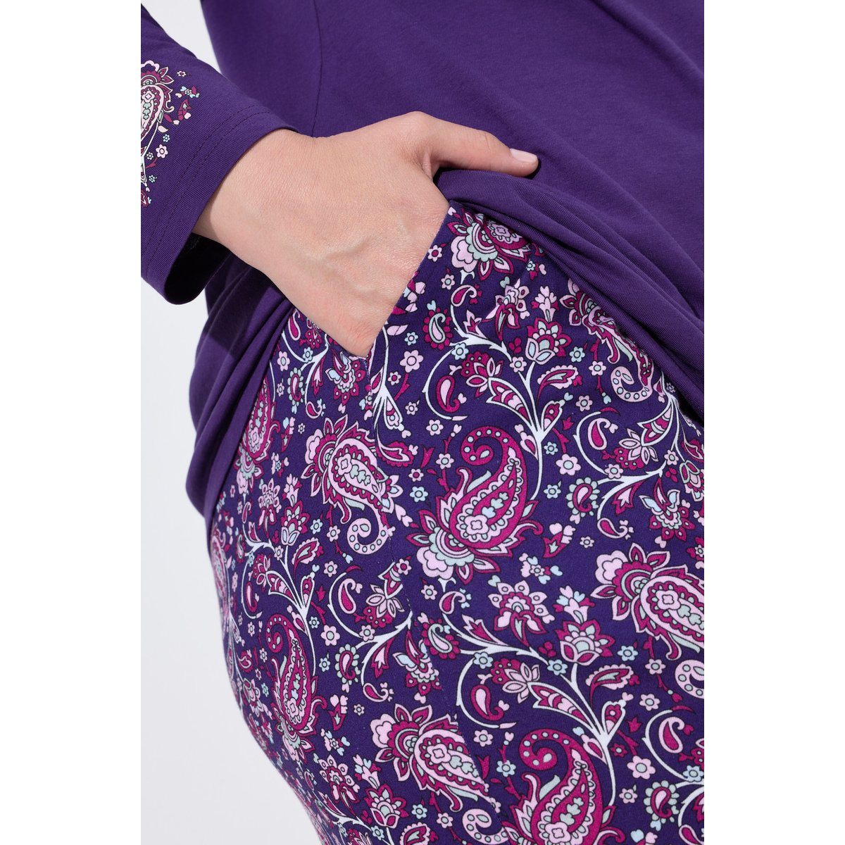 T-shirt motif cachemire bleu lilas, ULLA POPKEN
