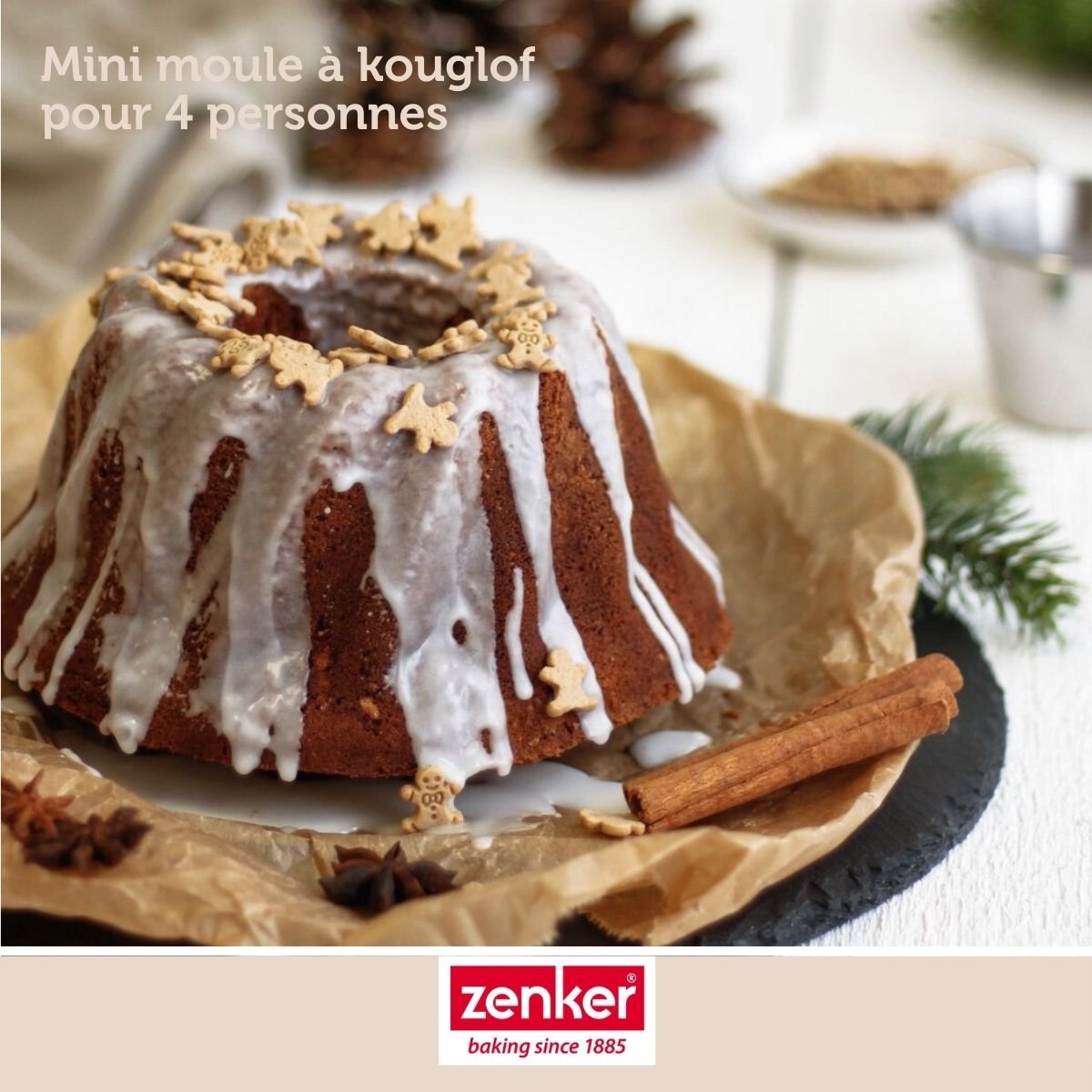 Lot de 2 moules à kouglof 18/18 cm en acier SPÉCIAL MINI noir, ZENKER
