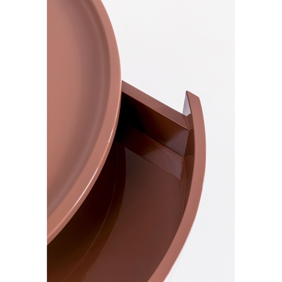 Table d'appoint ronde avec tiroir, LOLLY marron, KARE DESIGN